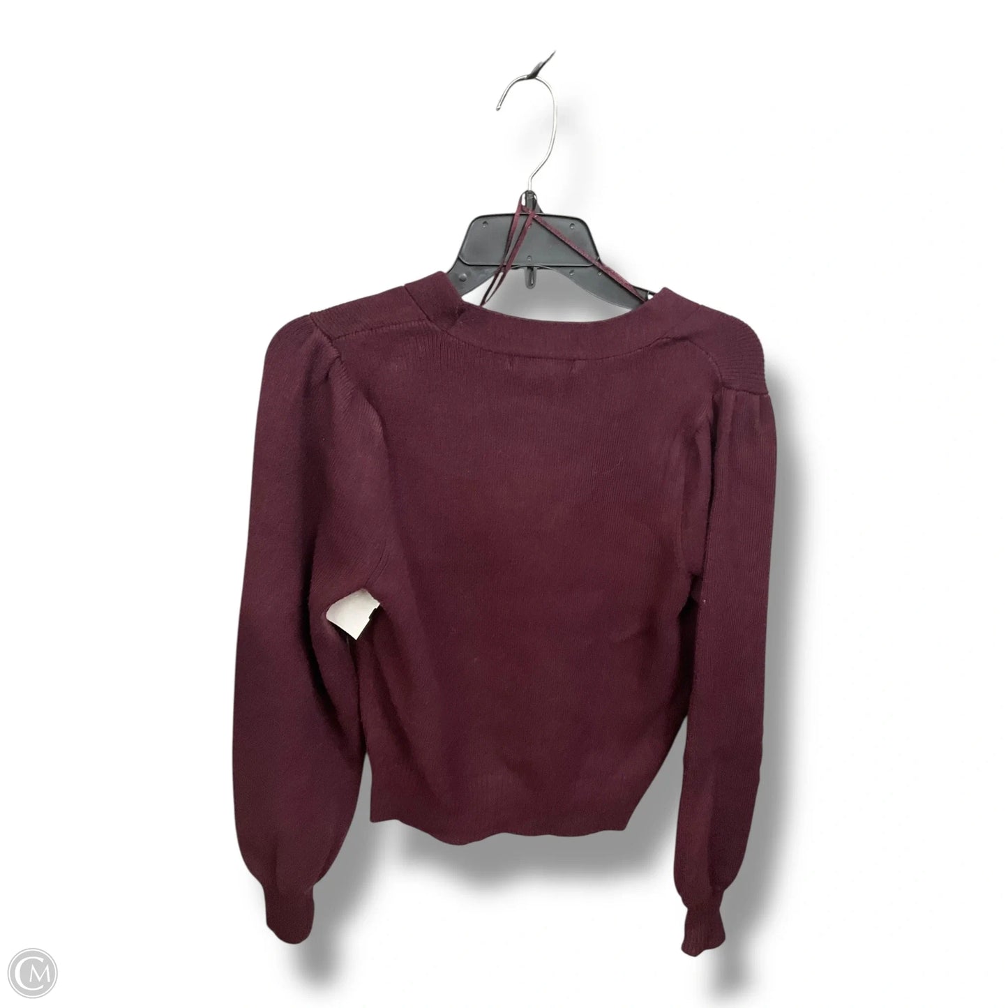 Sweater Cardigan By Design History In Purple, Size: S