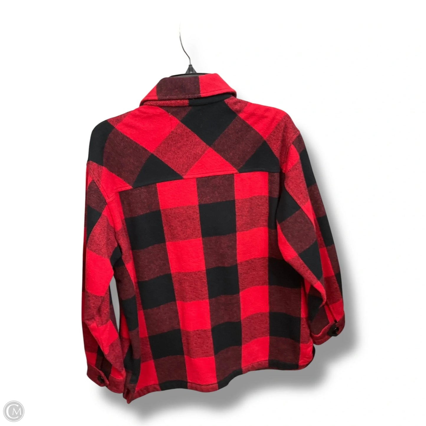 Jacket Shirt By Lucky Brand In Plaid Pattern, Size: M