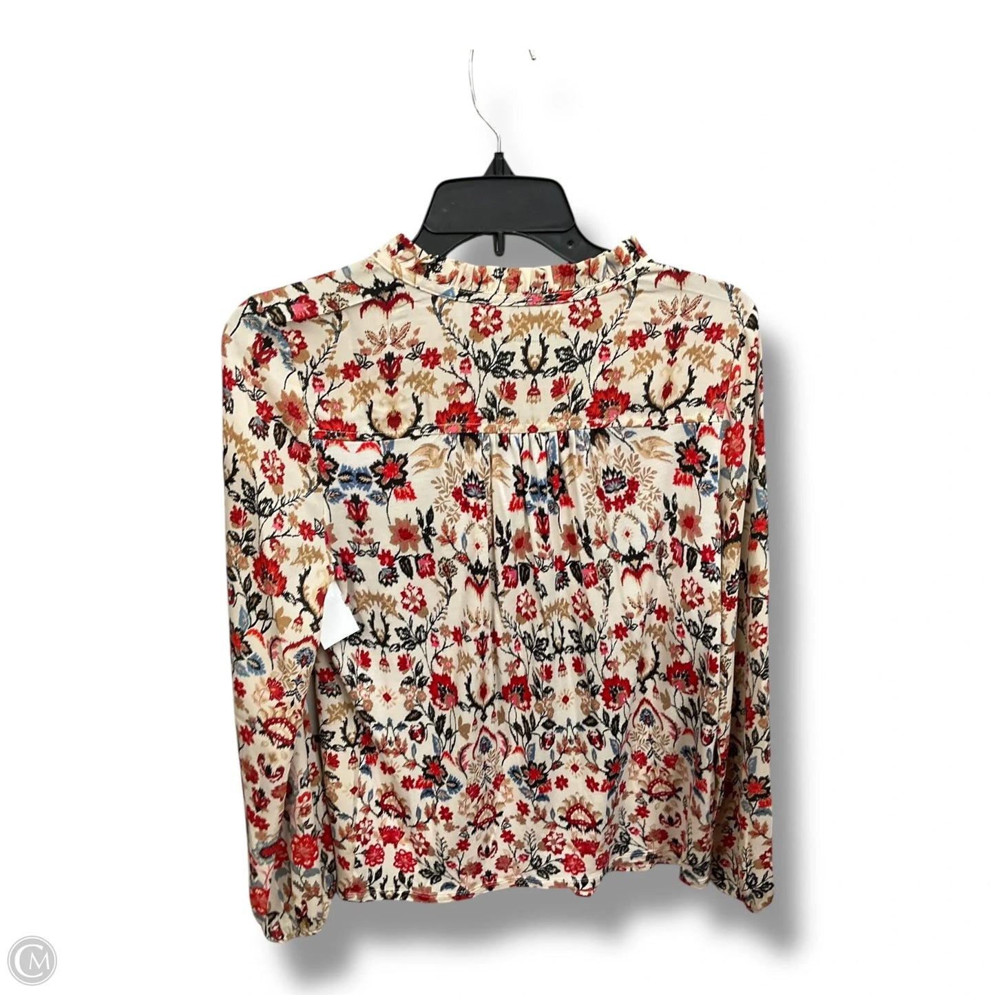 Blouse Long Sleeve By Loft In Floral Print, Size: S