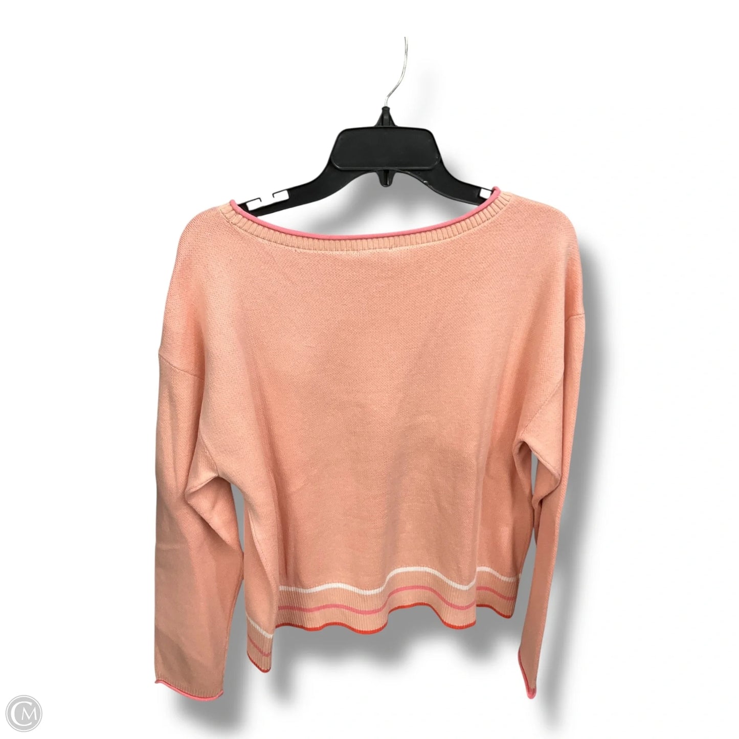 Sweater By Talbots In Orange & Pink, Size: L