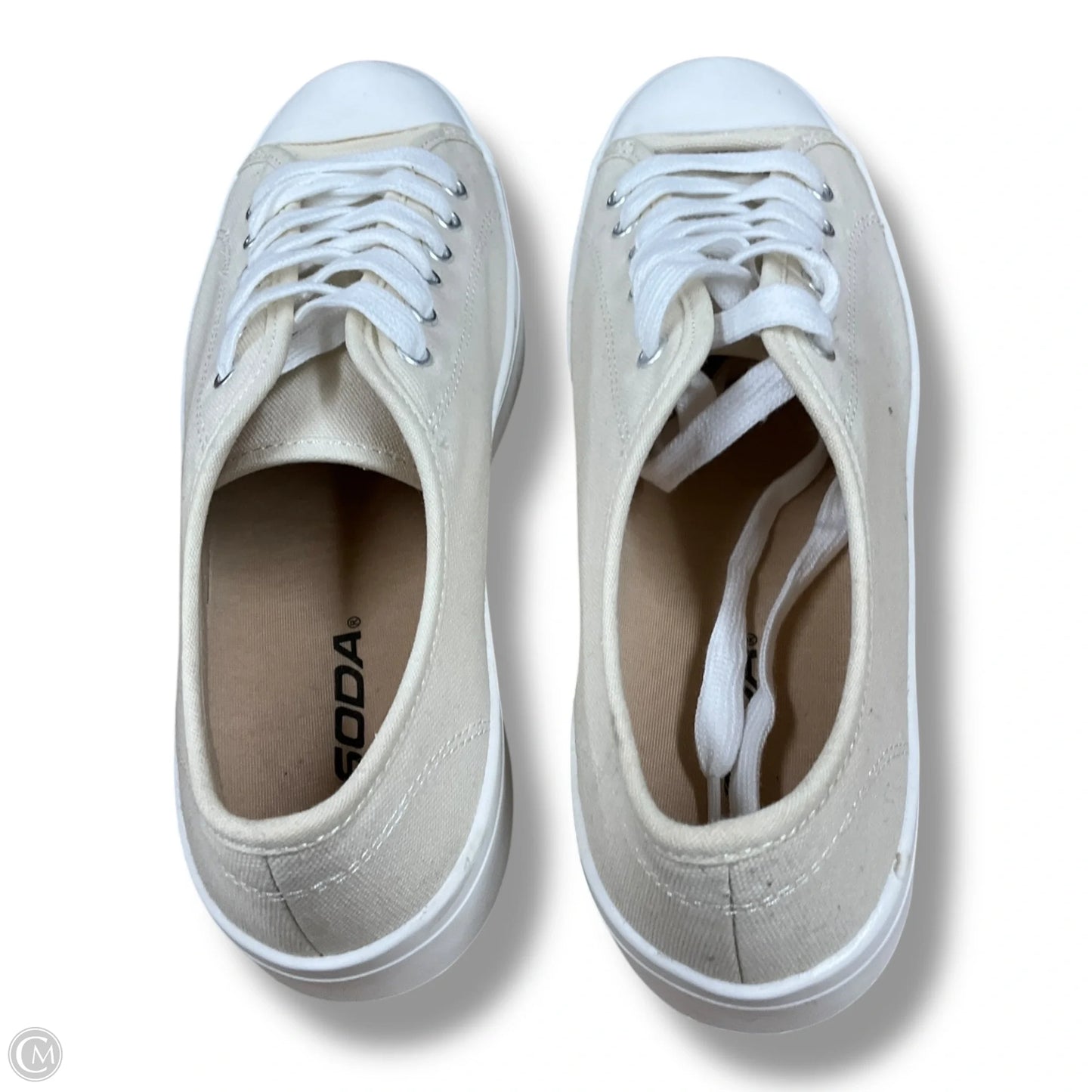 Shoes Sneakers By Soda In Beige, Size: 8.5