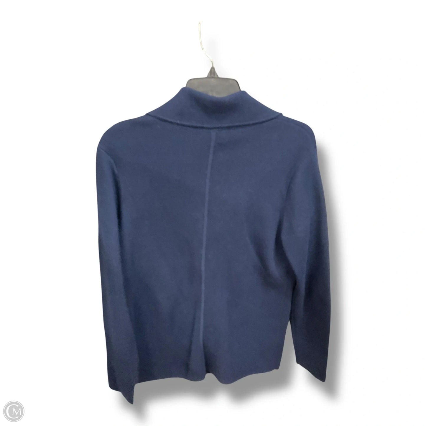 Sweater Cardigan By Chaps In Navy, Size: L