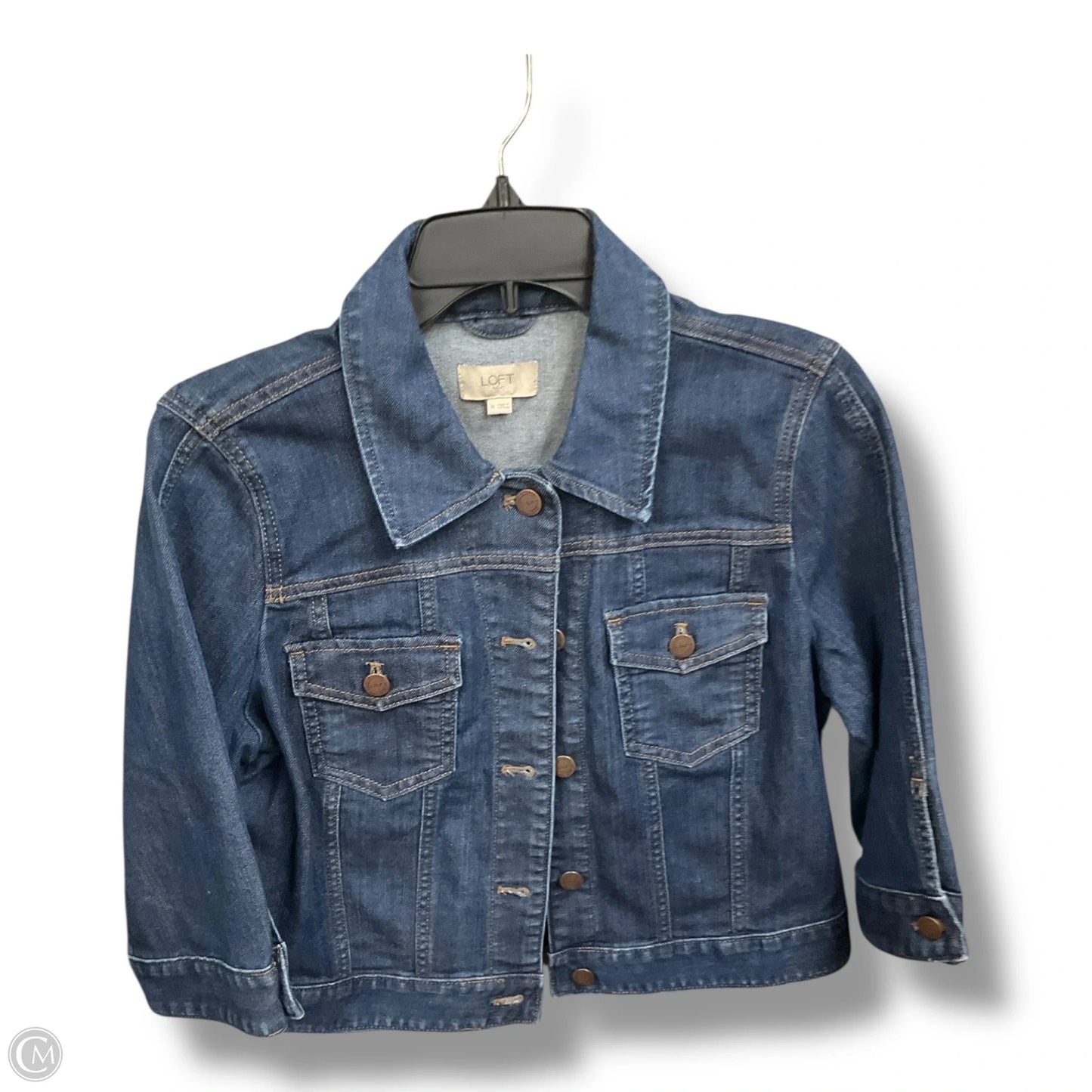 Jacket Denim By Loft In Blue Denim, Size: M