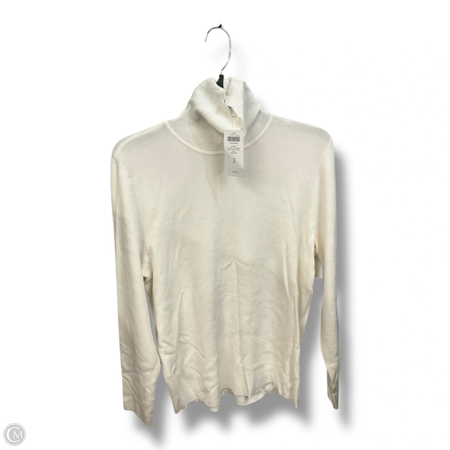 Top Long Sleeve Basic By Chicos In Ivory, Size: Xl