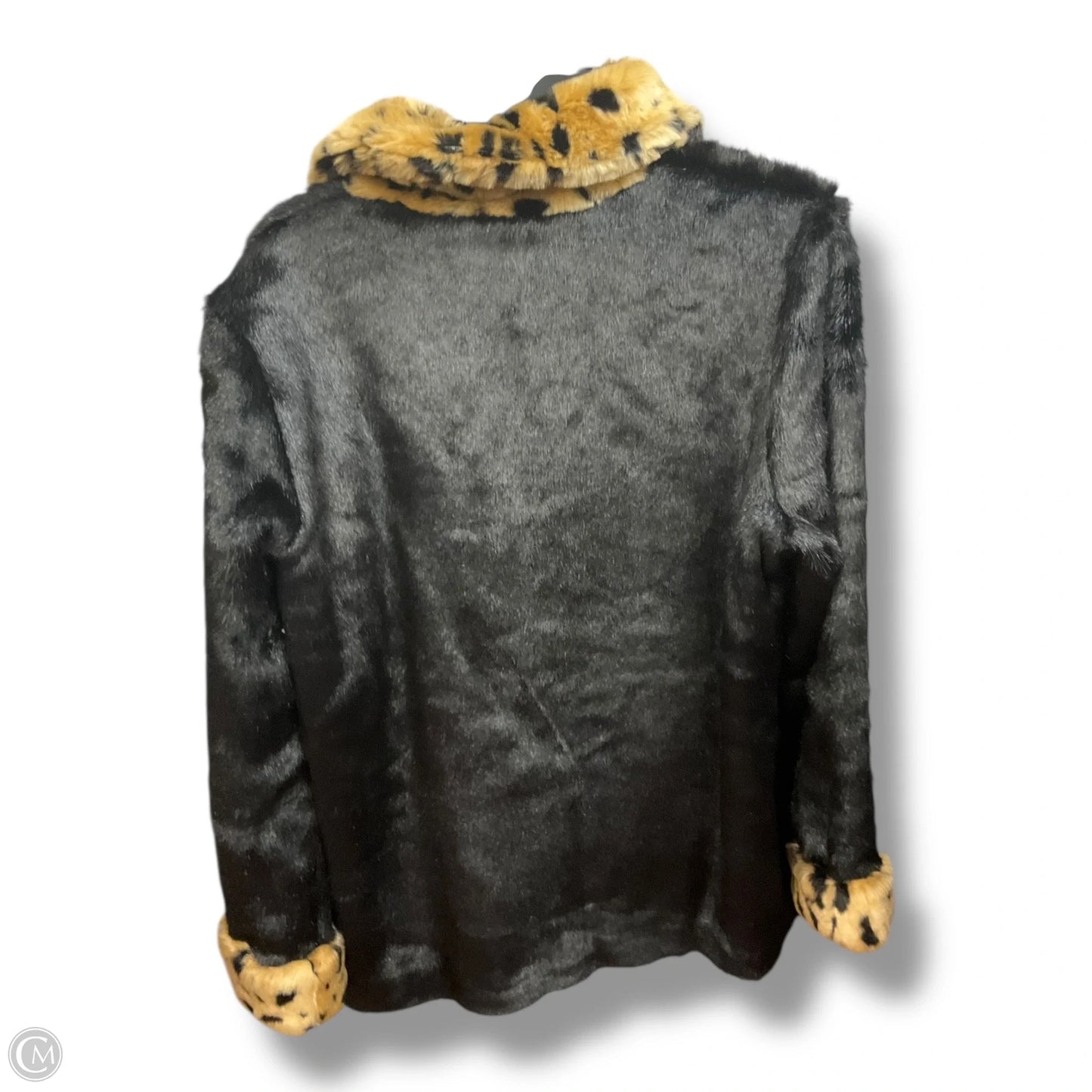 Coat Faux Fur & Sherpa By Clothes Mentor In Black, Size: L