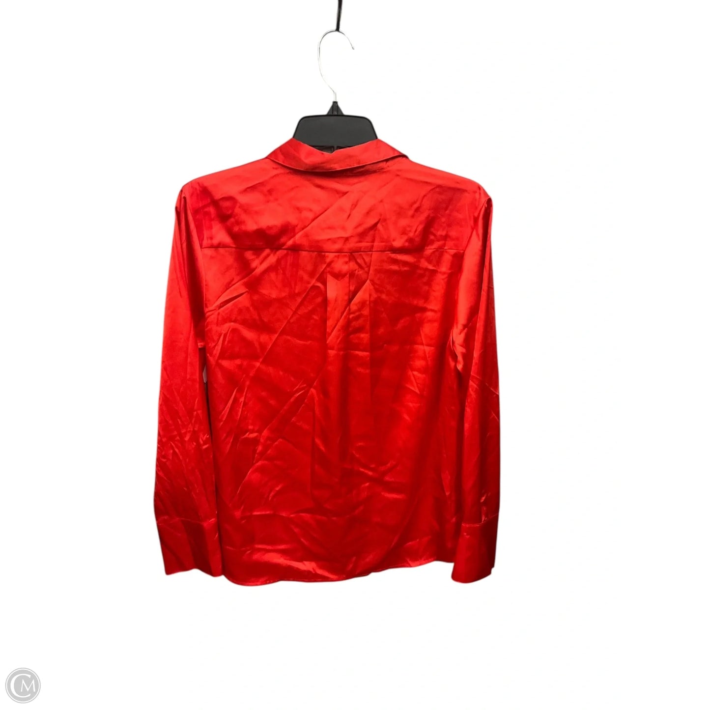 Blouse Long Sleeve By Banana Republic In Red, Size: M