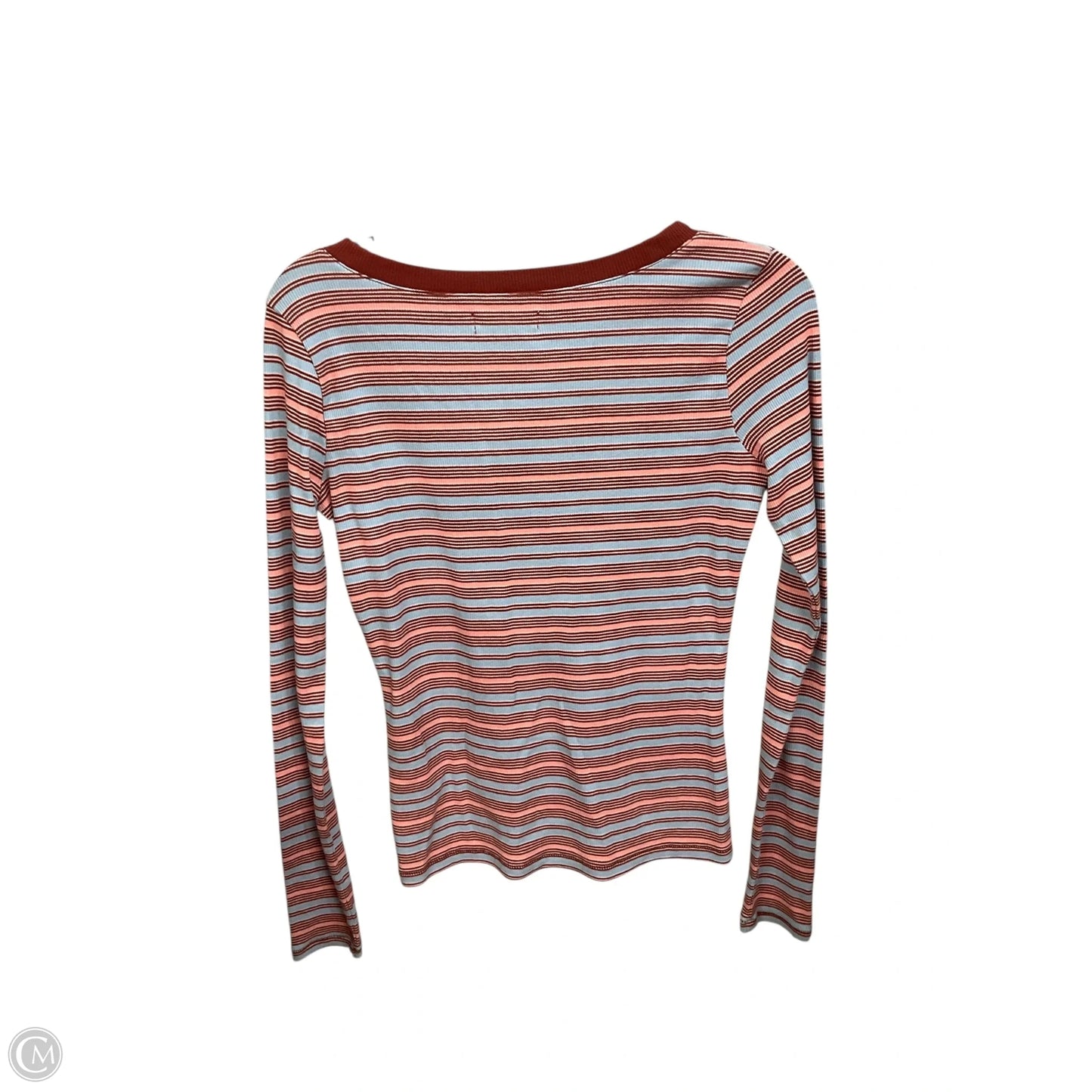 Top Long Sleeve By Madewell In Striped Pattern, Size: M