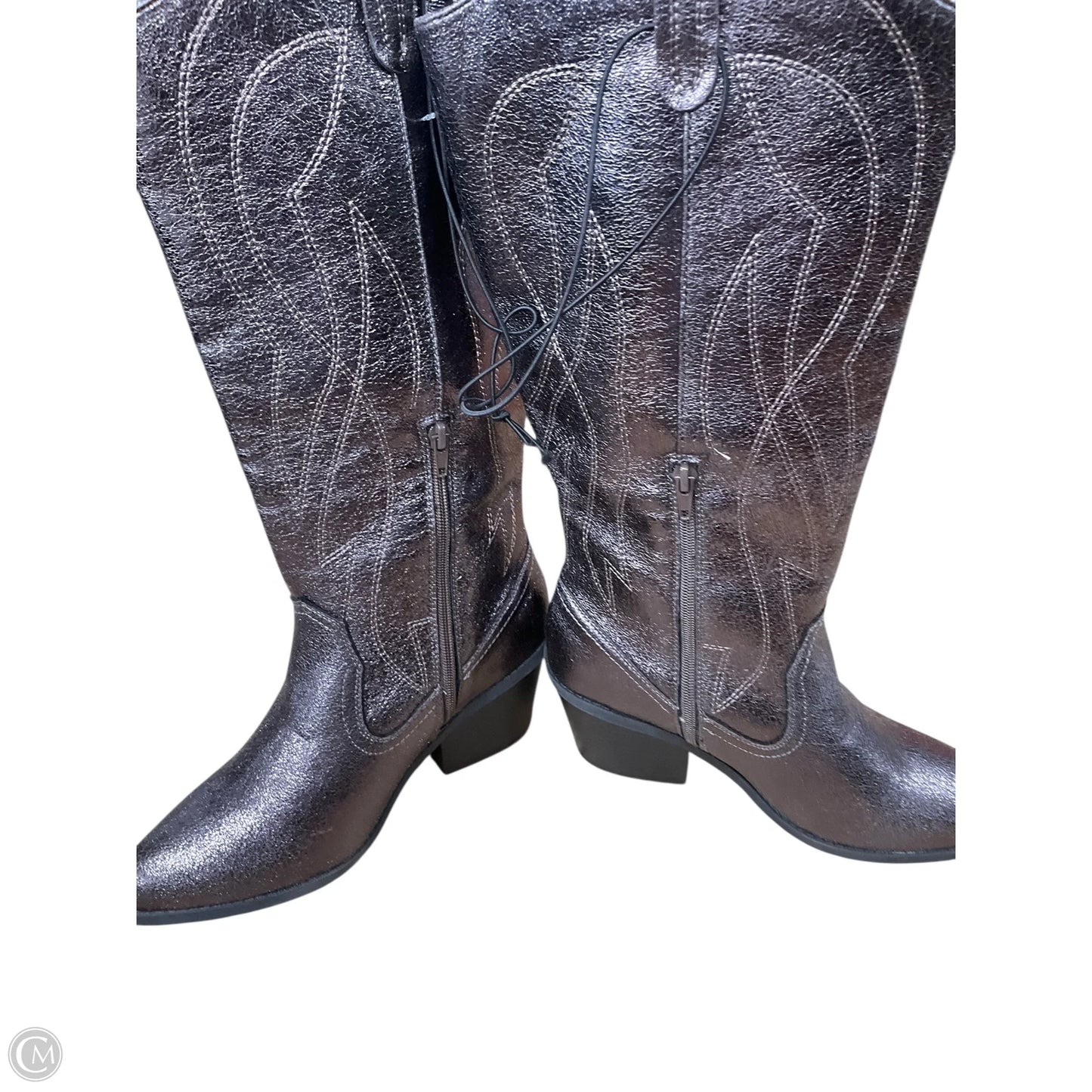 Boots Western By Cme In Grey & Pink, Size: 9