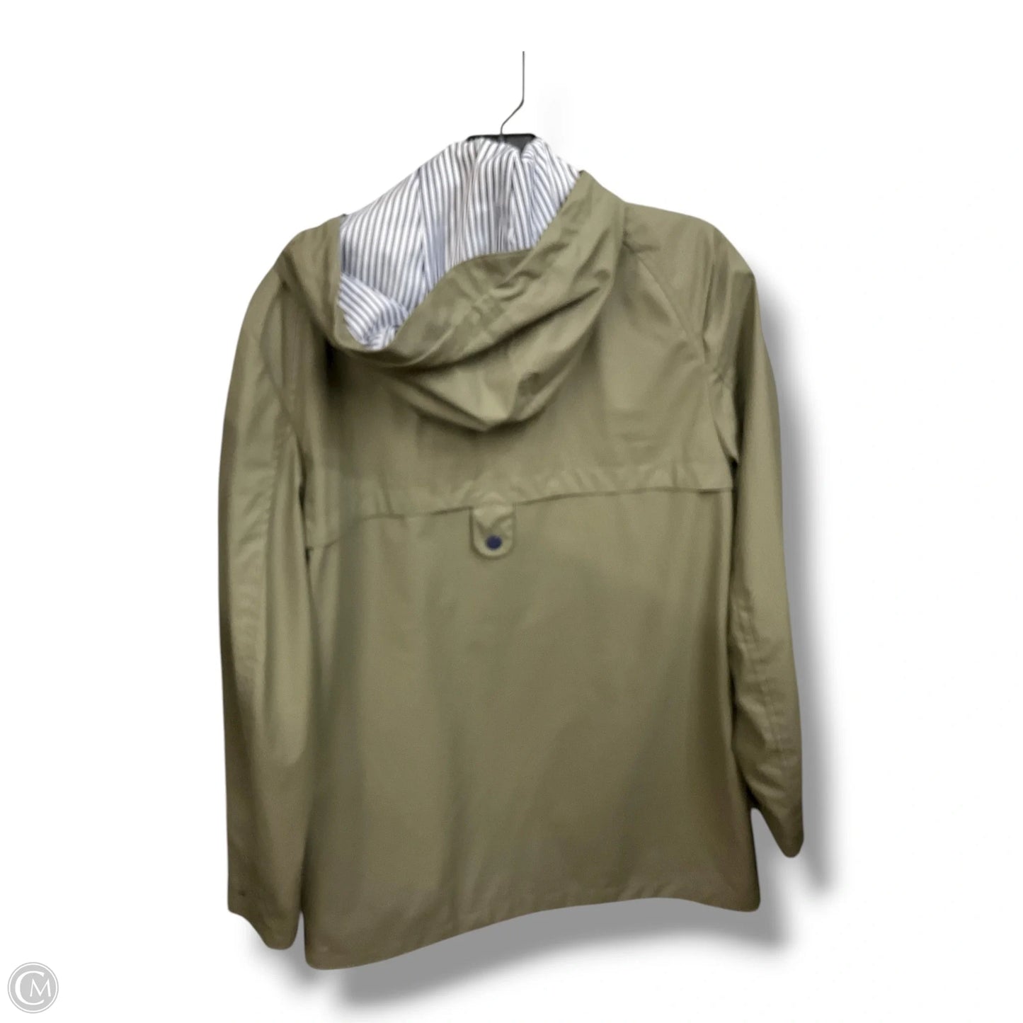 Coat Raincoat By Weatherproof In Green, Size: M