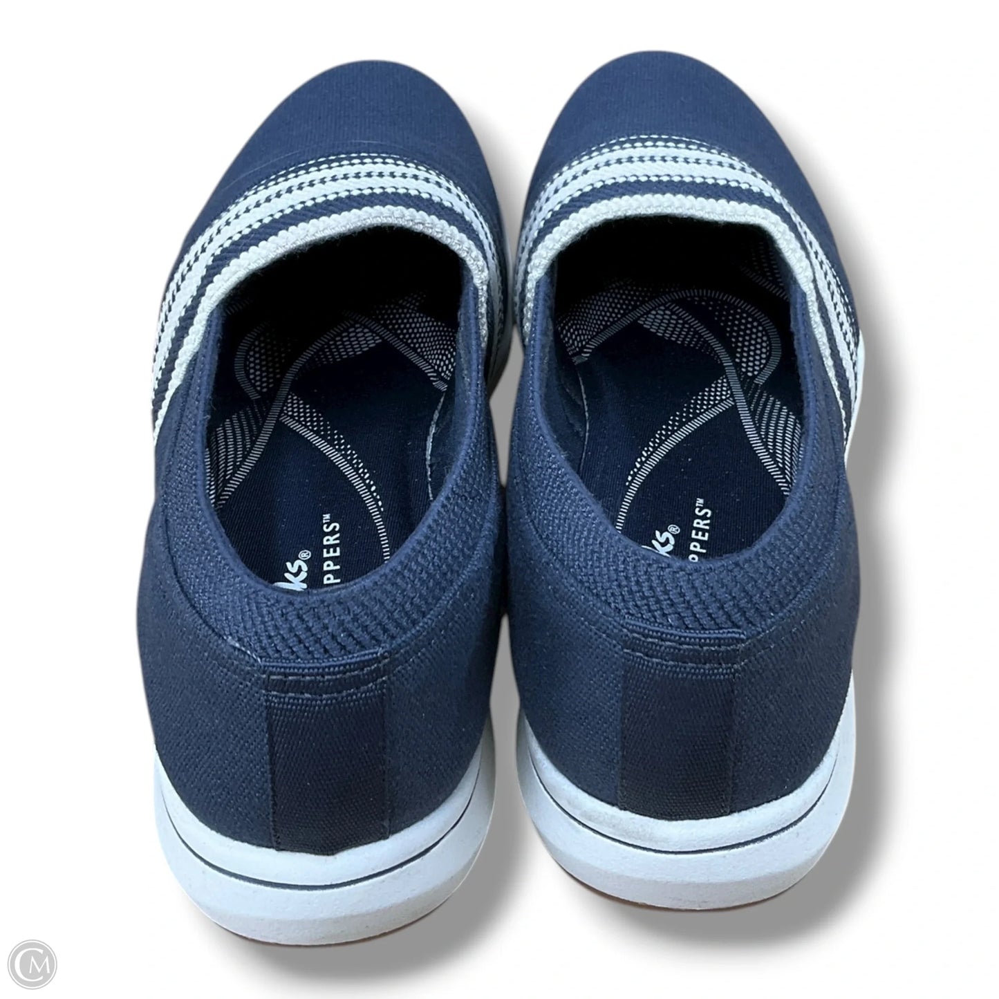 Shoes Sneakers By Clarks In Blue & White, Size: 6.5