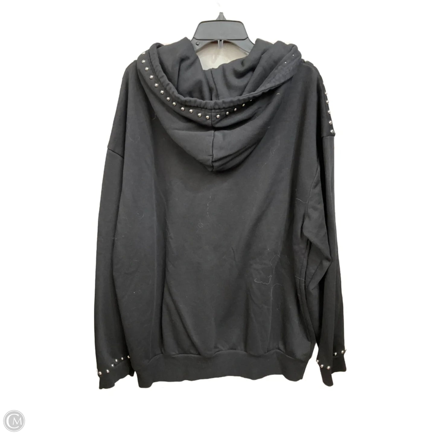 Sweatshirt Hoodie By Clothes Mentor In Black, Size: Xxl