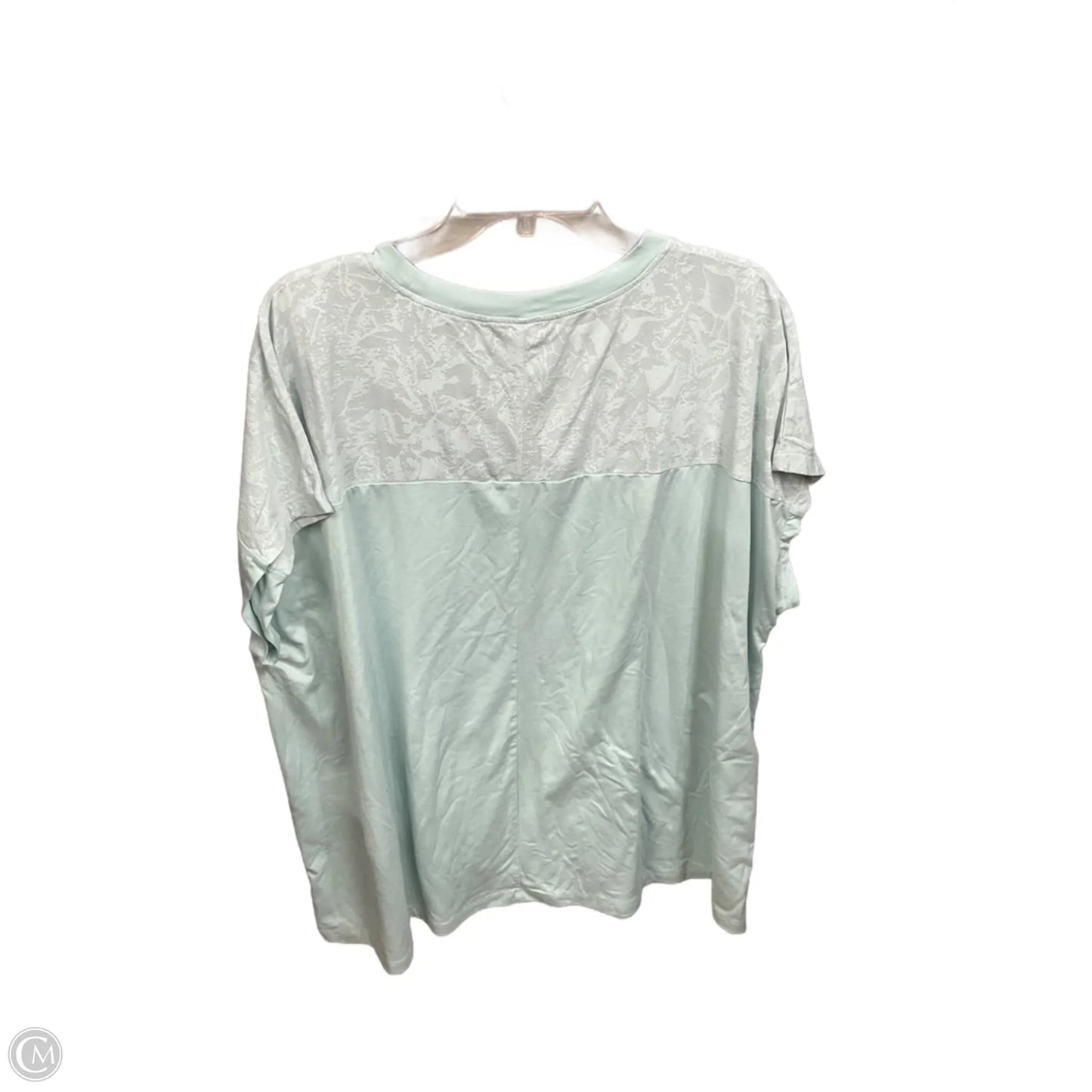 Athletic Top Short Sleeve By Livi Active In Green, Size: 2x