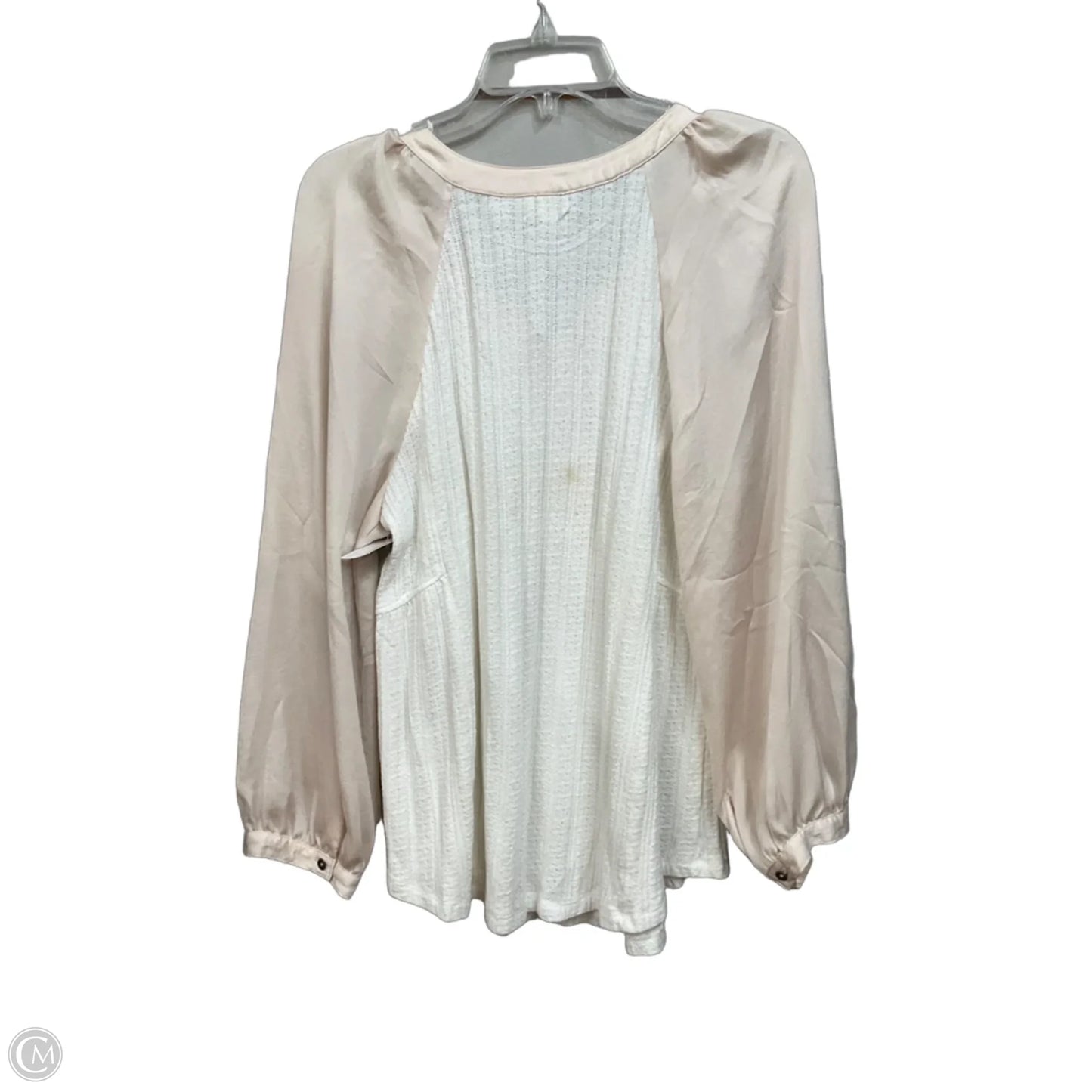 Blouse Long Sleeve By Meadow Rue In Beige, Size: Xl