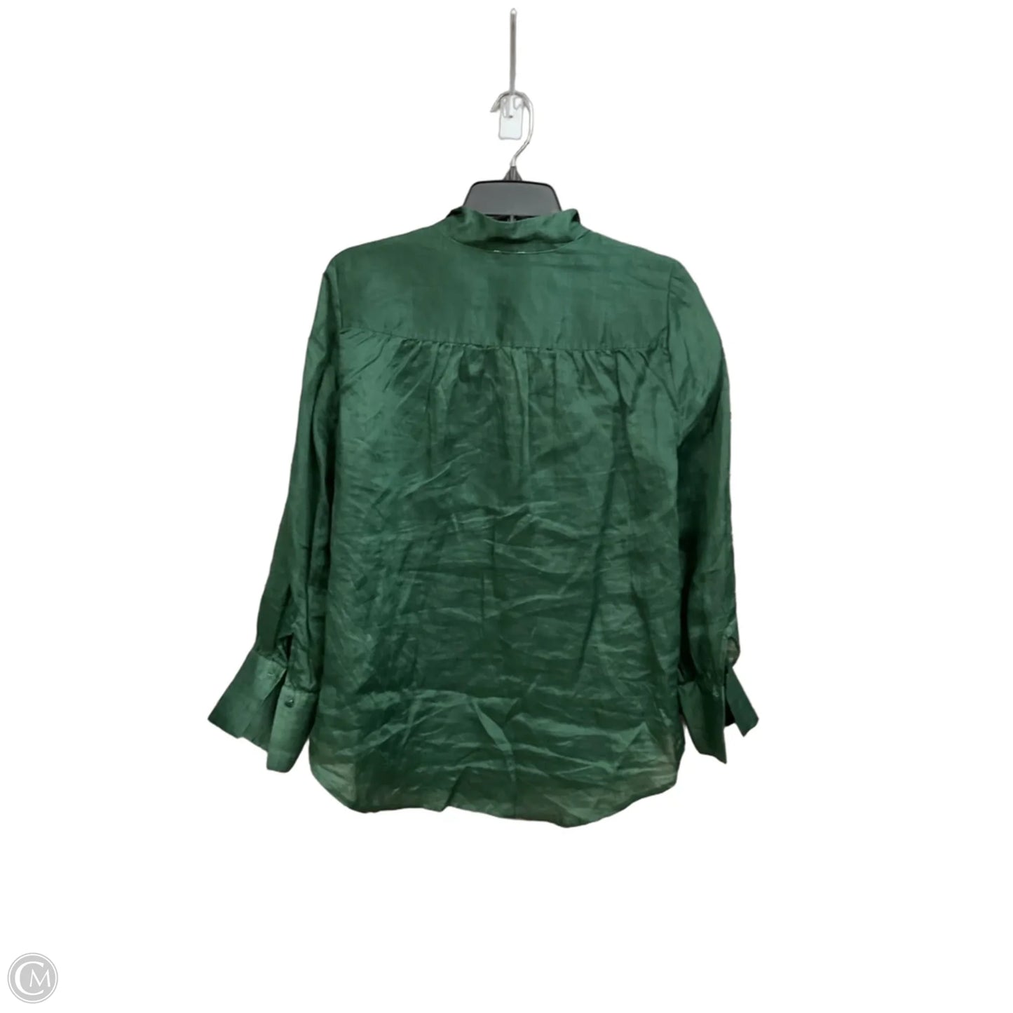 Blouse Long Sleeve By Chicos In Green, Size: M