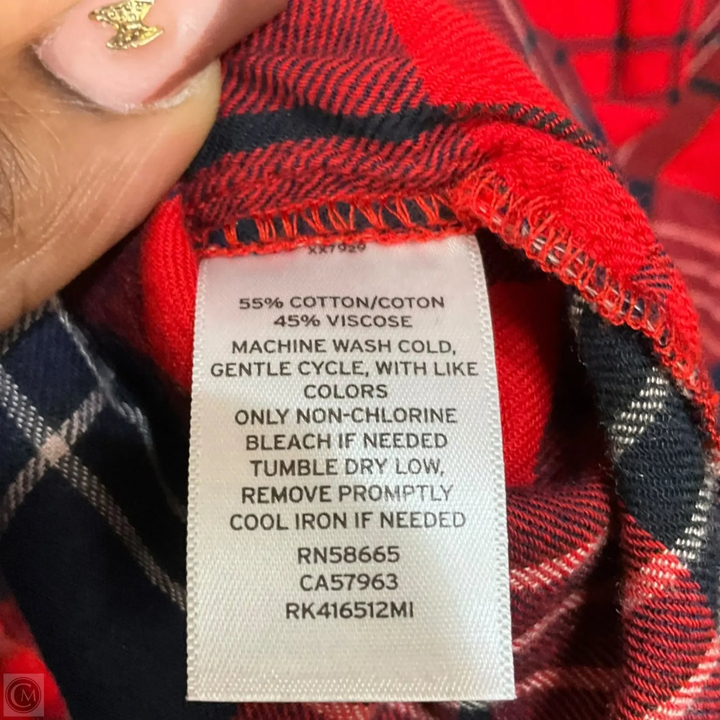 Top Long Sleeve By Susina In Plaid Pattern, Size: Xl