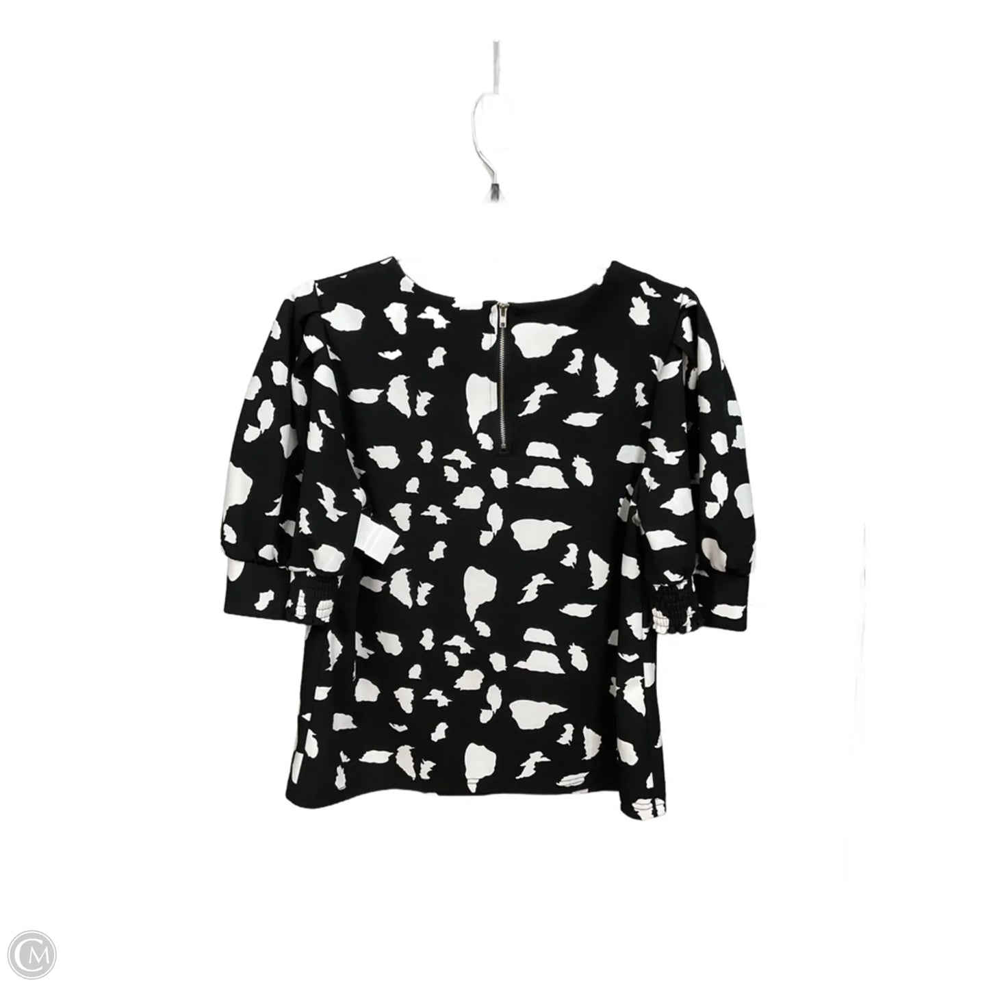 Top Short Sleeve By Melloday In Black & White, Size: M