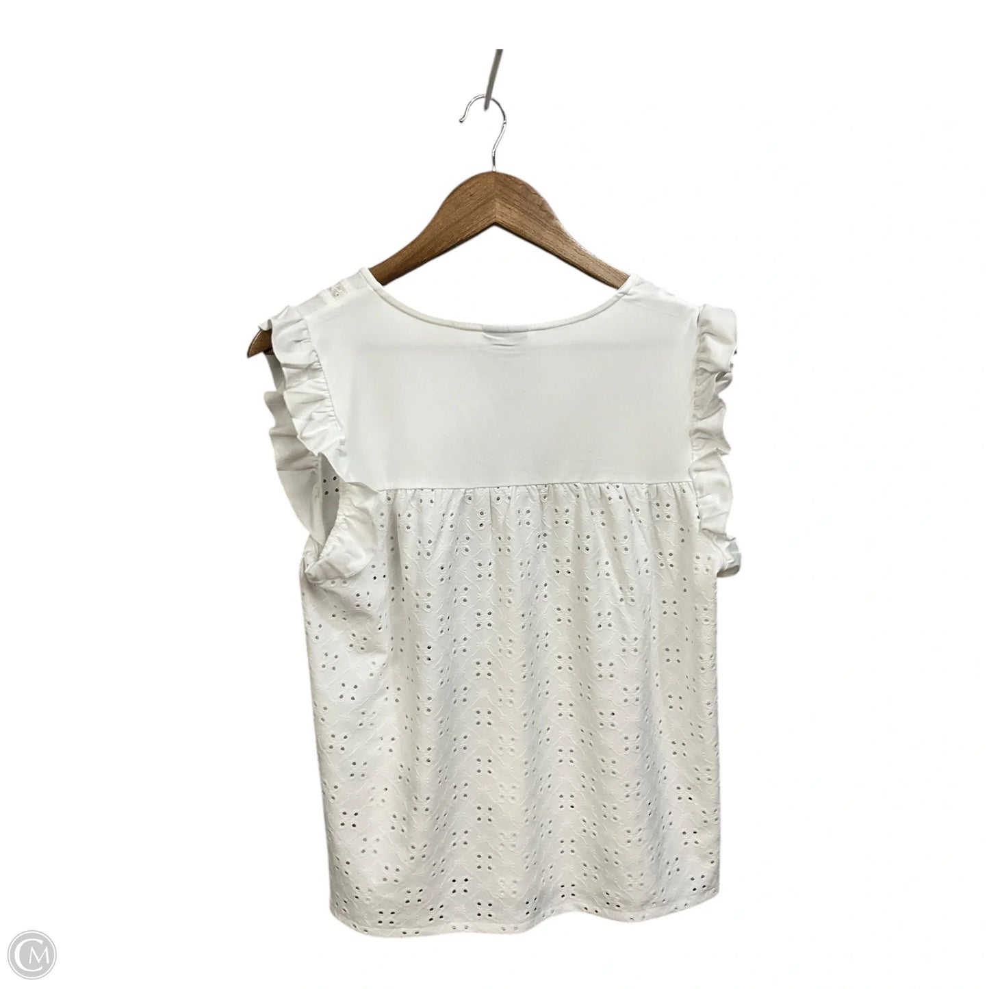 Top Short Sleeve By Bobeau In White, Size: M