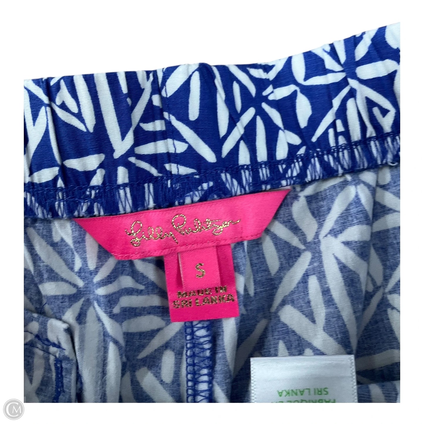 Shorts Designer By Lilly Pulitzer In Blue & White, Size: S