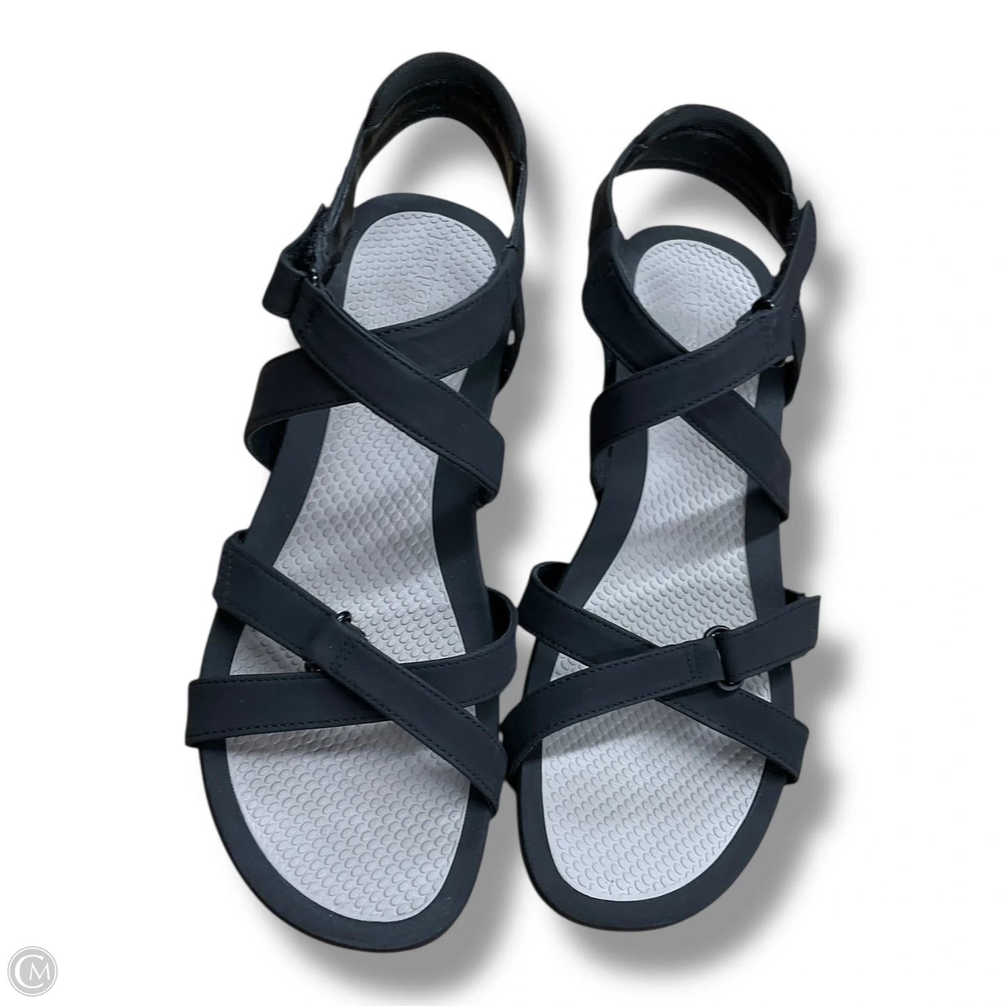 Sandals Heels Wedge By Clothes Mentor In Black, Size: 10