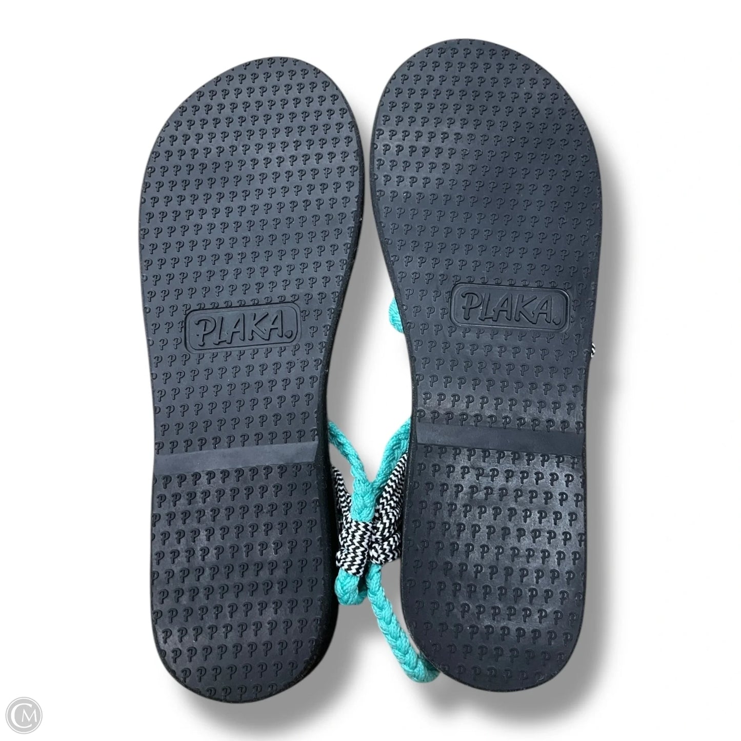 Sandals Flats By Clothes Mentor In Teal, Size: 6