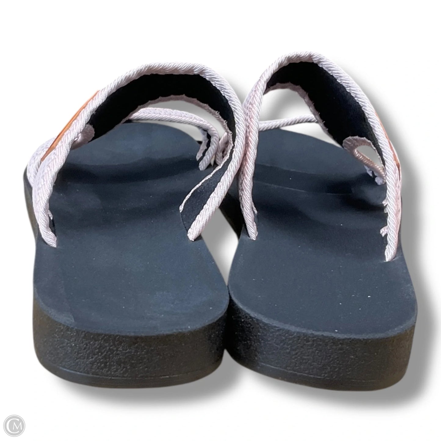 Sandals Flats By Clothes Mentor In Black & Pink, Size: 7