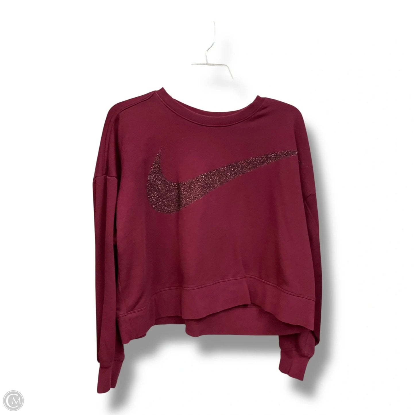 Sweatshirt Crewneck By Nike Apparel In Maroon, Size: L