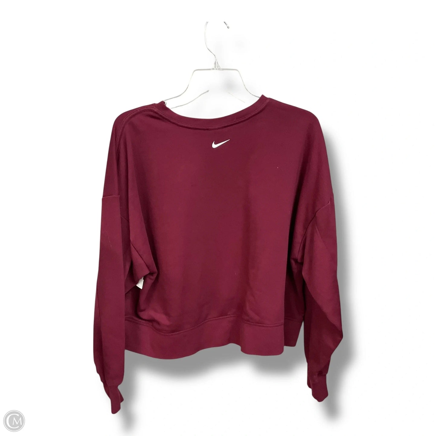 Sweatshirt Crewneck By Nike Apparel In Maroon, Size: L