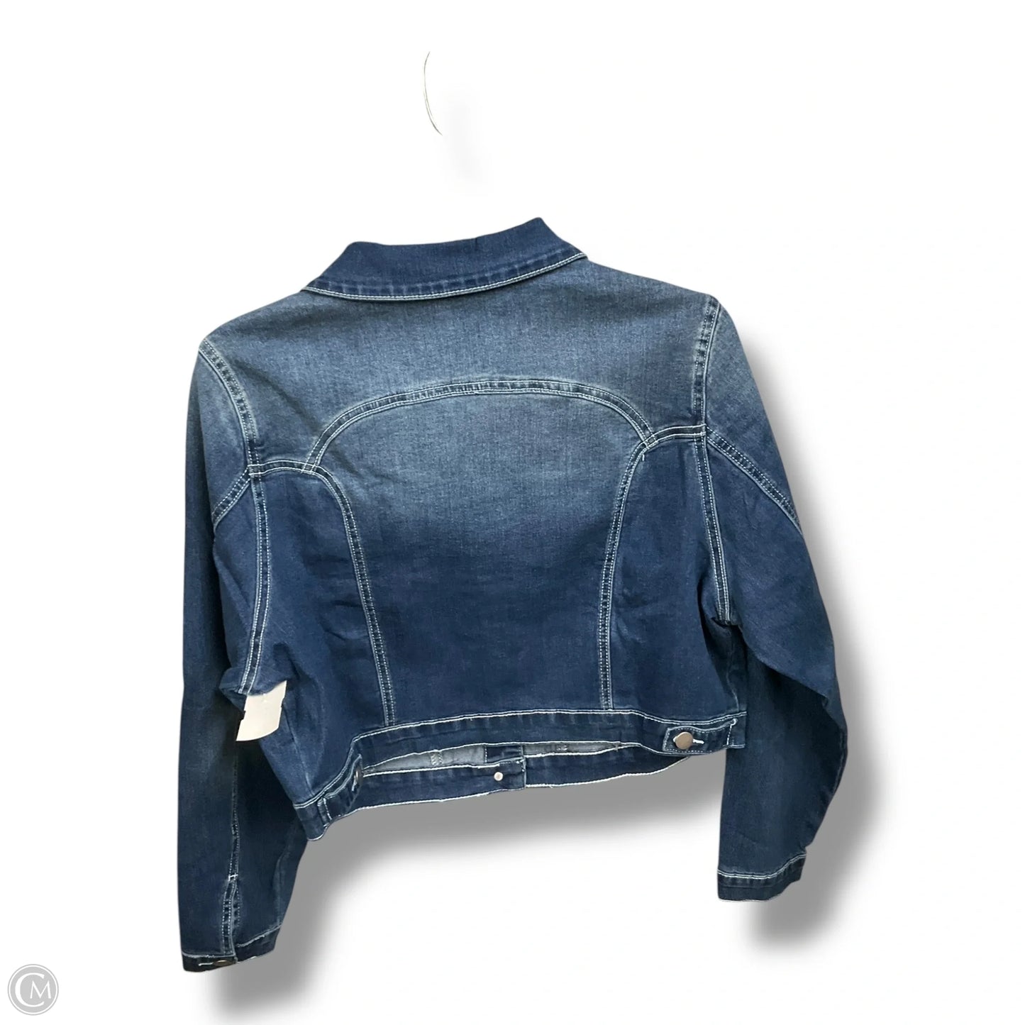 Jacket Denim By Agnes Orinda In Blue Denim, Size: 1x