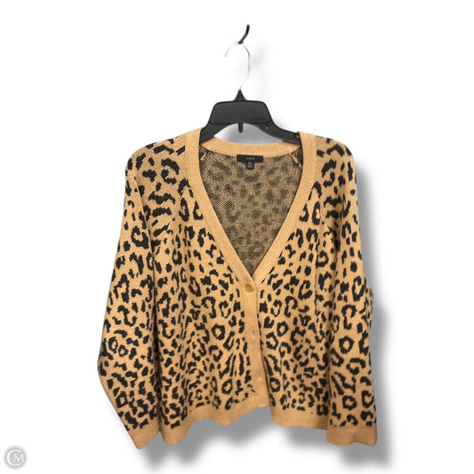 Cardigan By J. Crew In Animal Print, Size: Xl