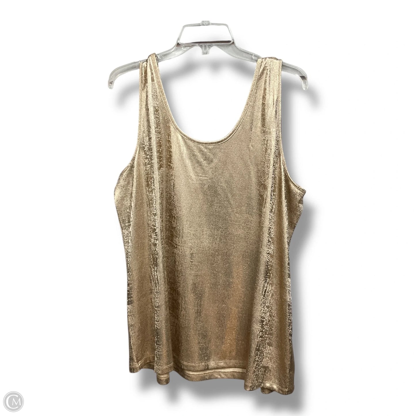 Blouse Sleeveless By Romans In Gold, Size: 2x