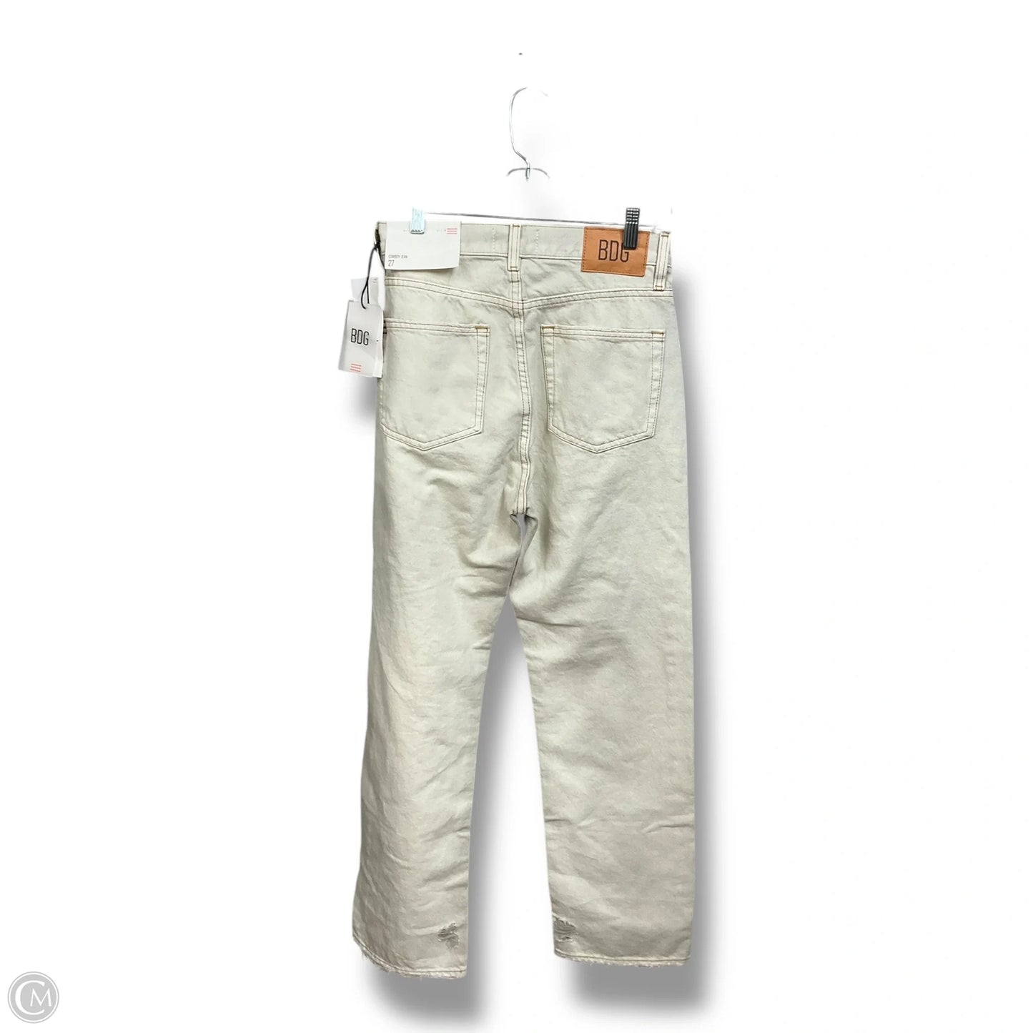 Jeans Straight By Bdg In Cream Denim, Size: 4