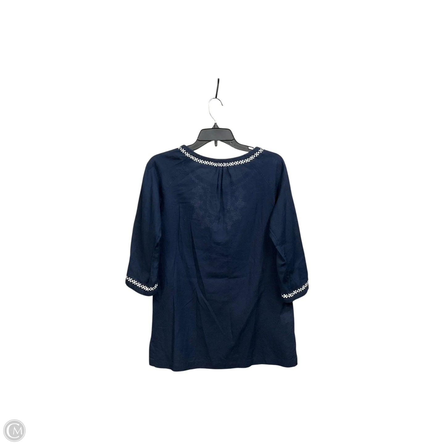 Top 3/4 Sleeve Basic By Eddie Bauer In Navy, Size: S