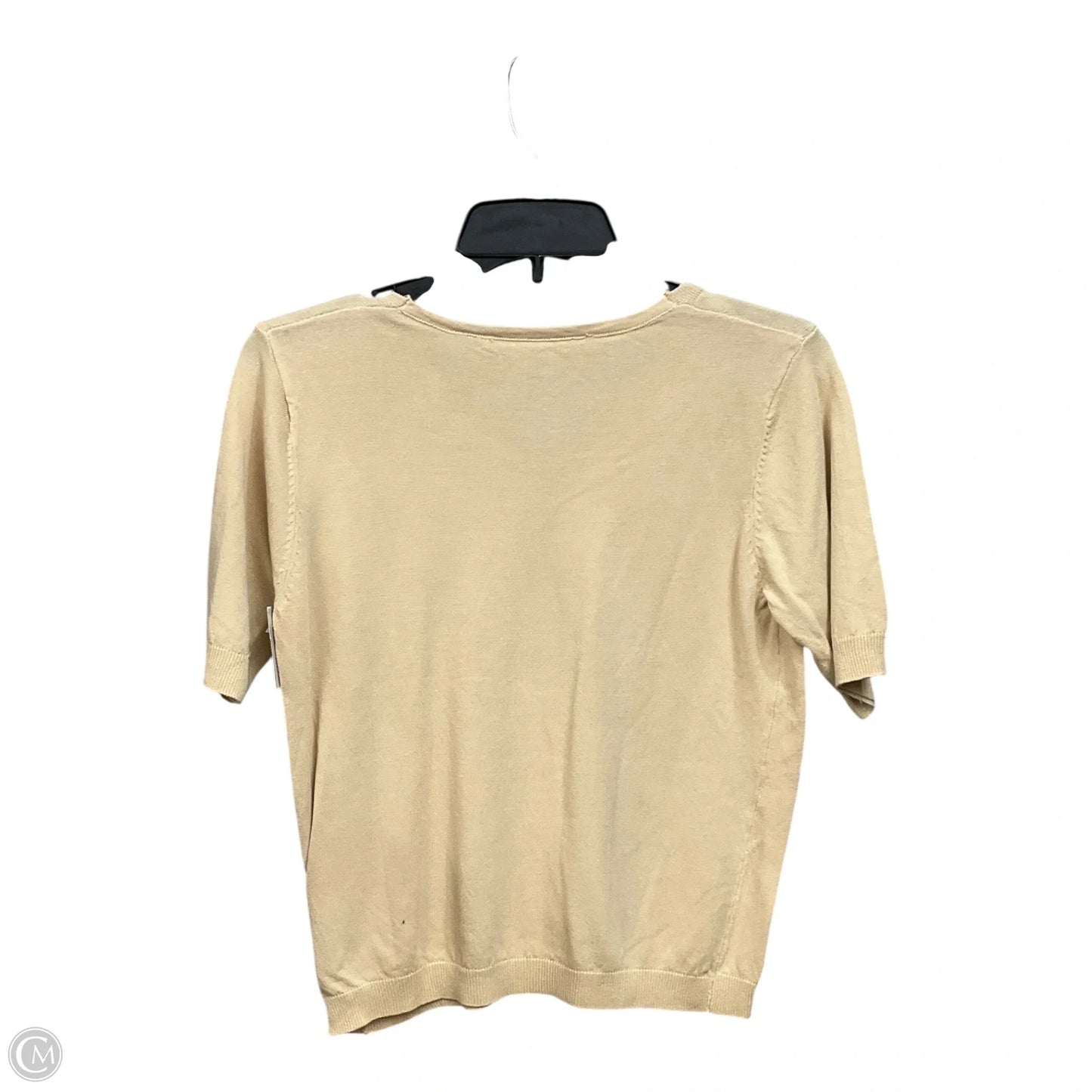 Top Short Sleeve Basic By Clothes Mentor In Cream, Size: S