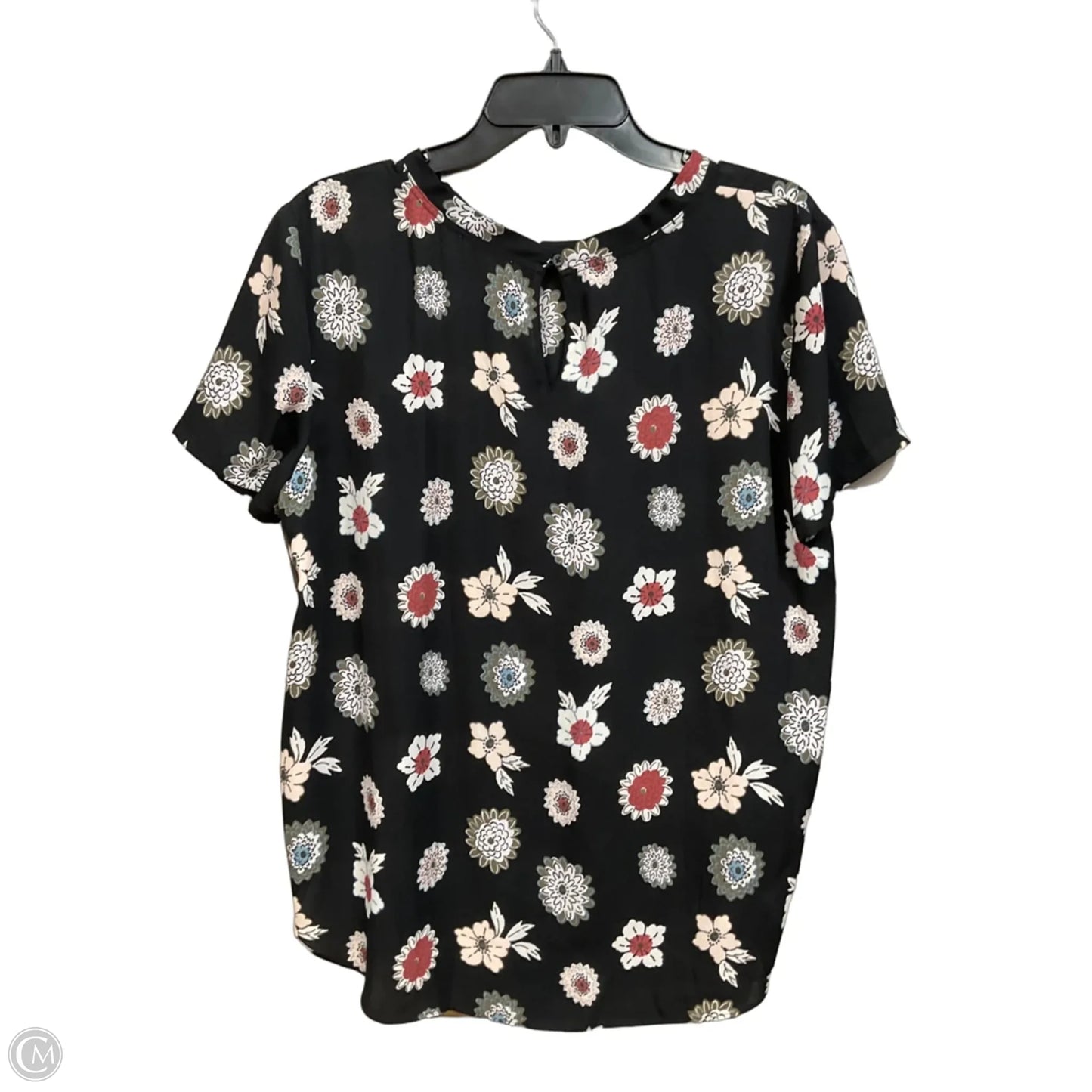 Top Short Sleeve By Loft In Floral Print, Size: L