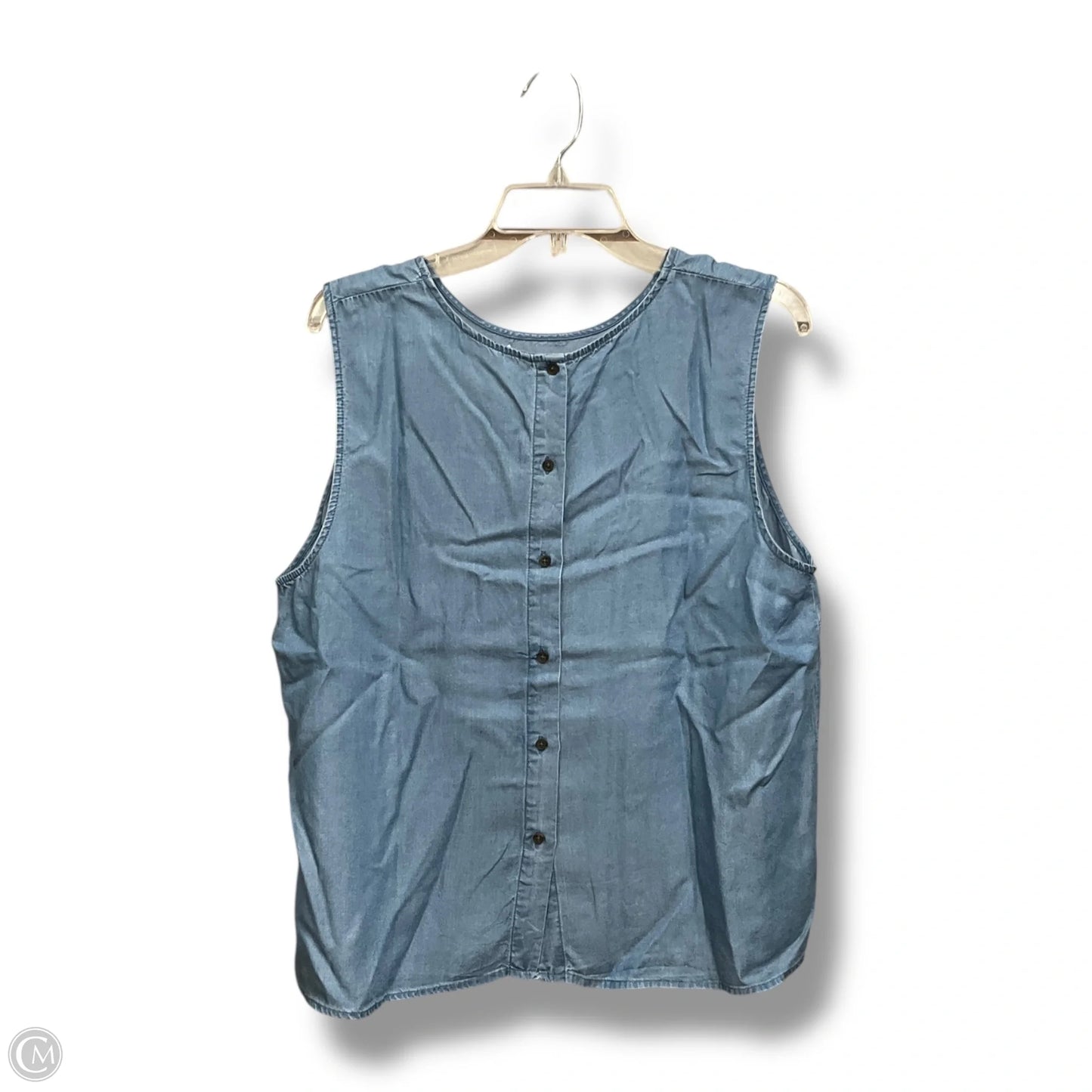 Top Sleeveless By Clothes Mentor In Blue, Size: Xl