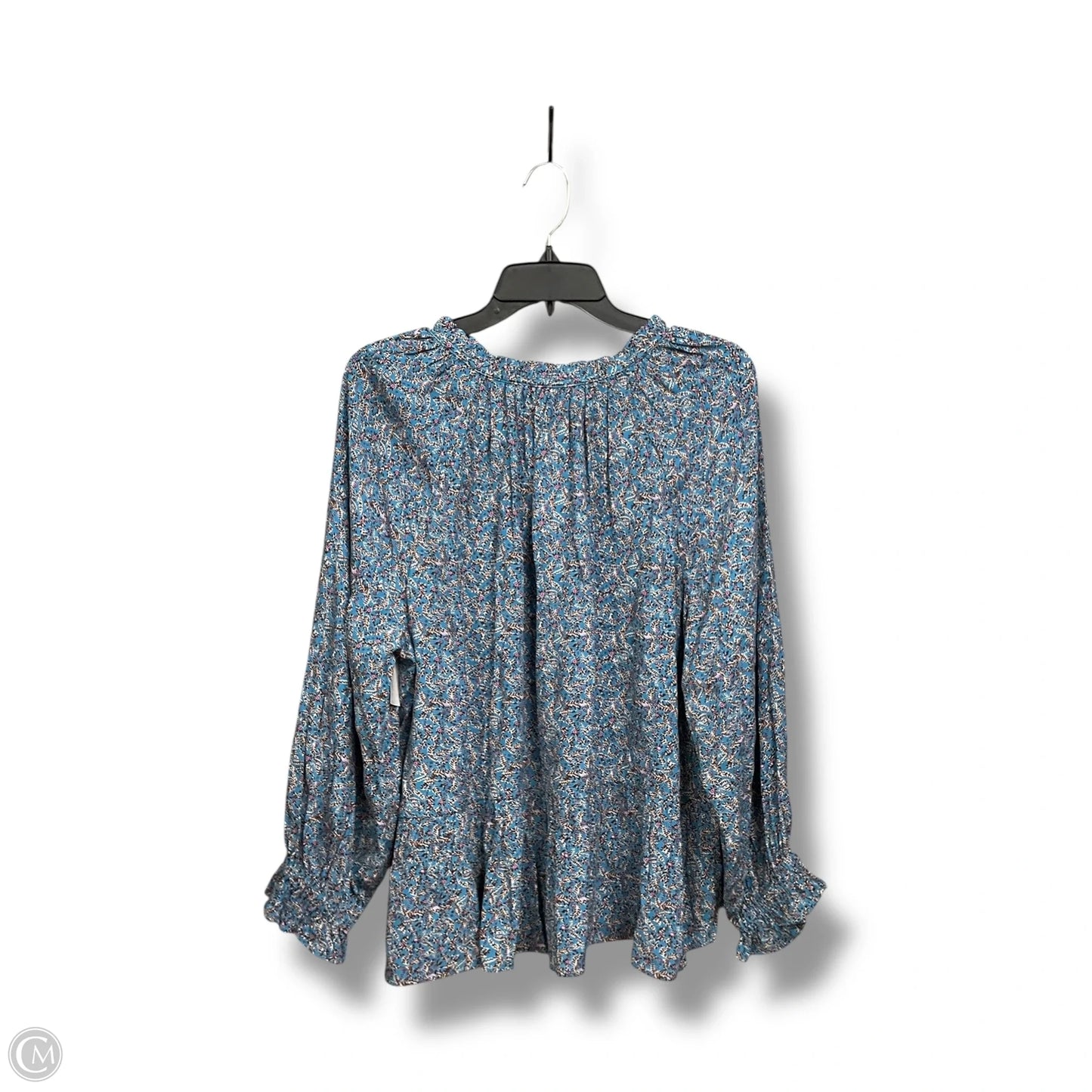 Blouse Long Sleeve By Loft In Floral Print, Size: L