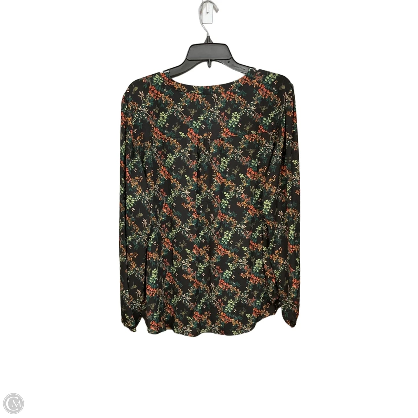 Top Long Sleeve By Maurices In Floral Print, Size: Xxl