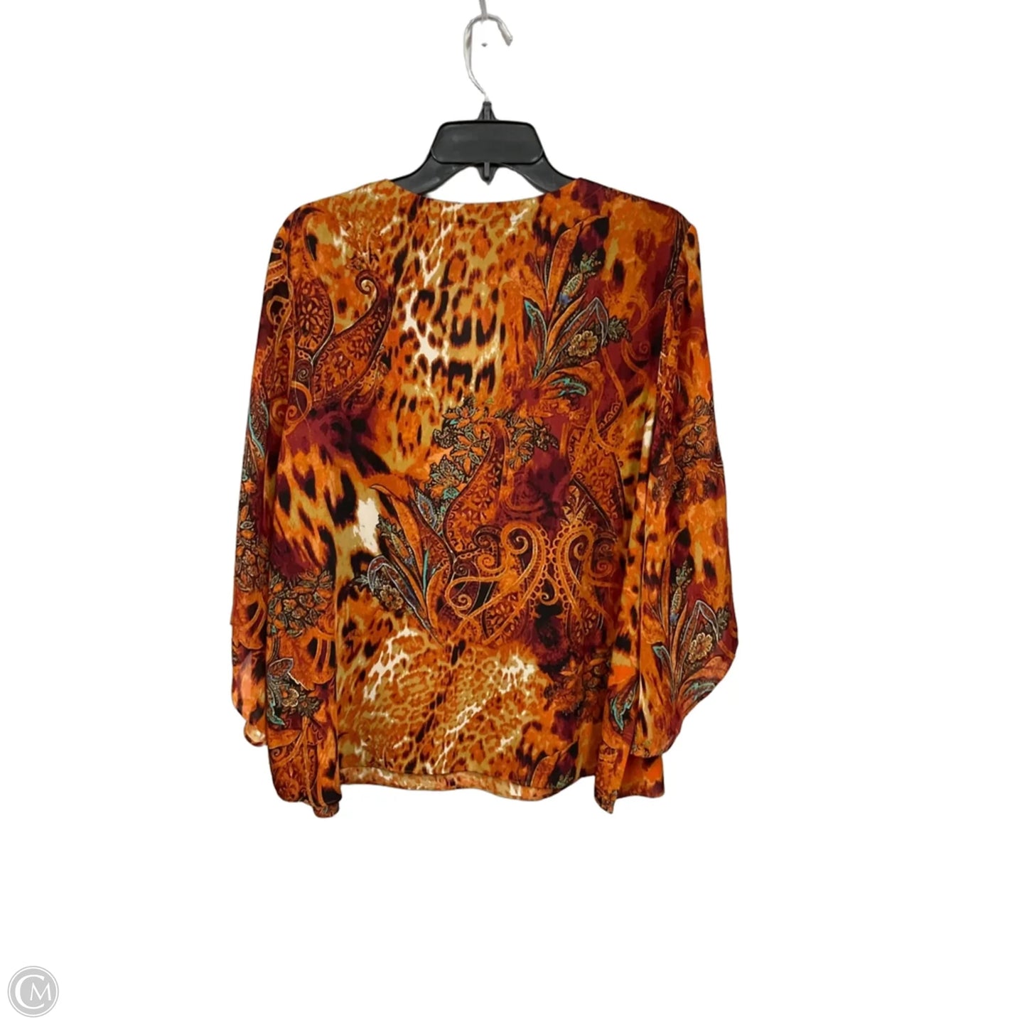 Top Long Sleeve By Cato In Orange, Size: Xl