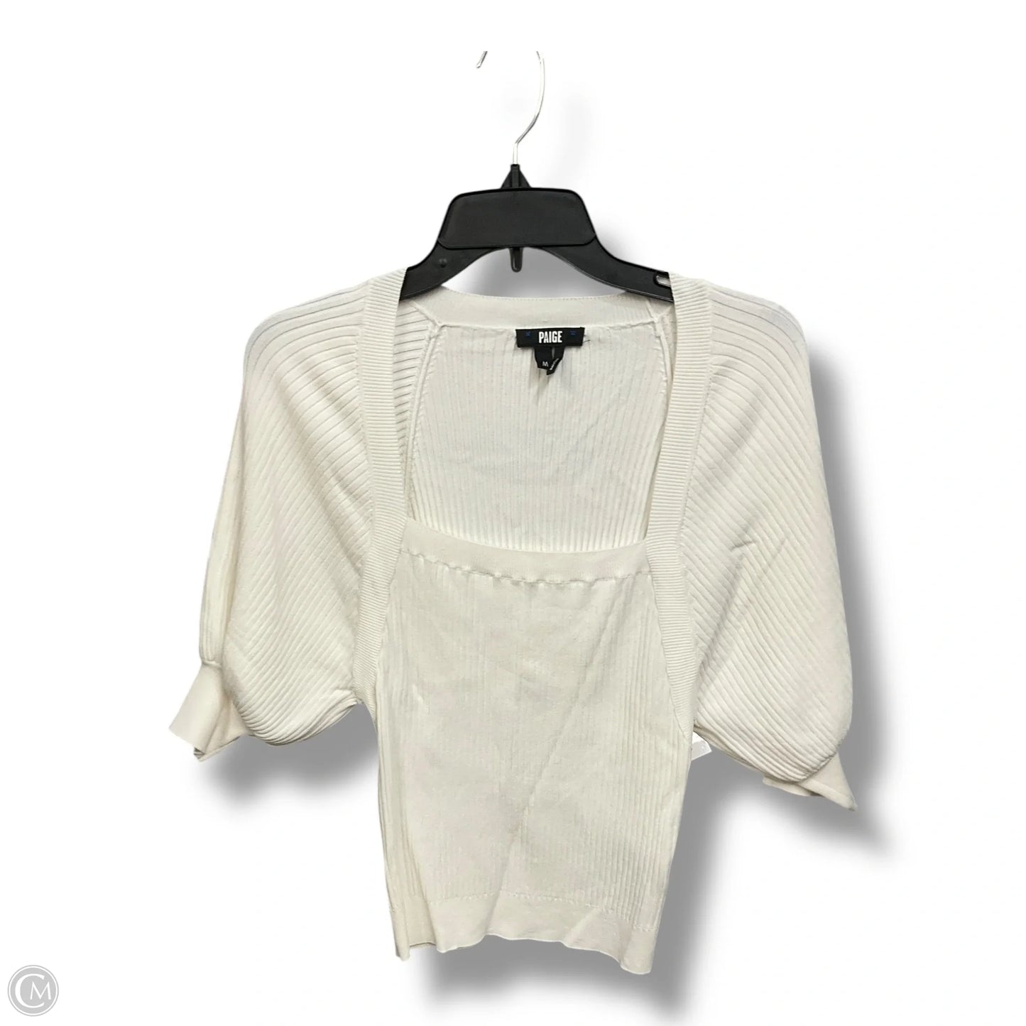 Top Short Sleeve By Paige In White, Size: M