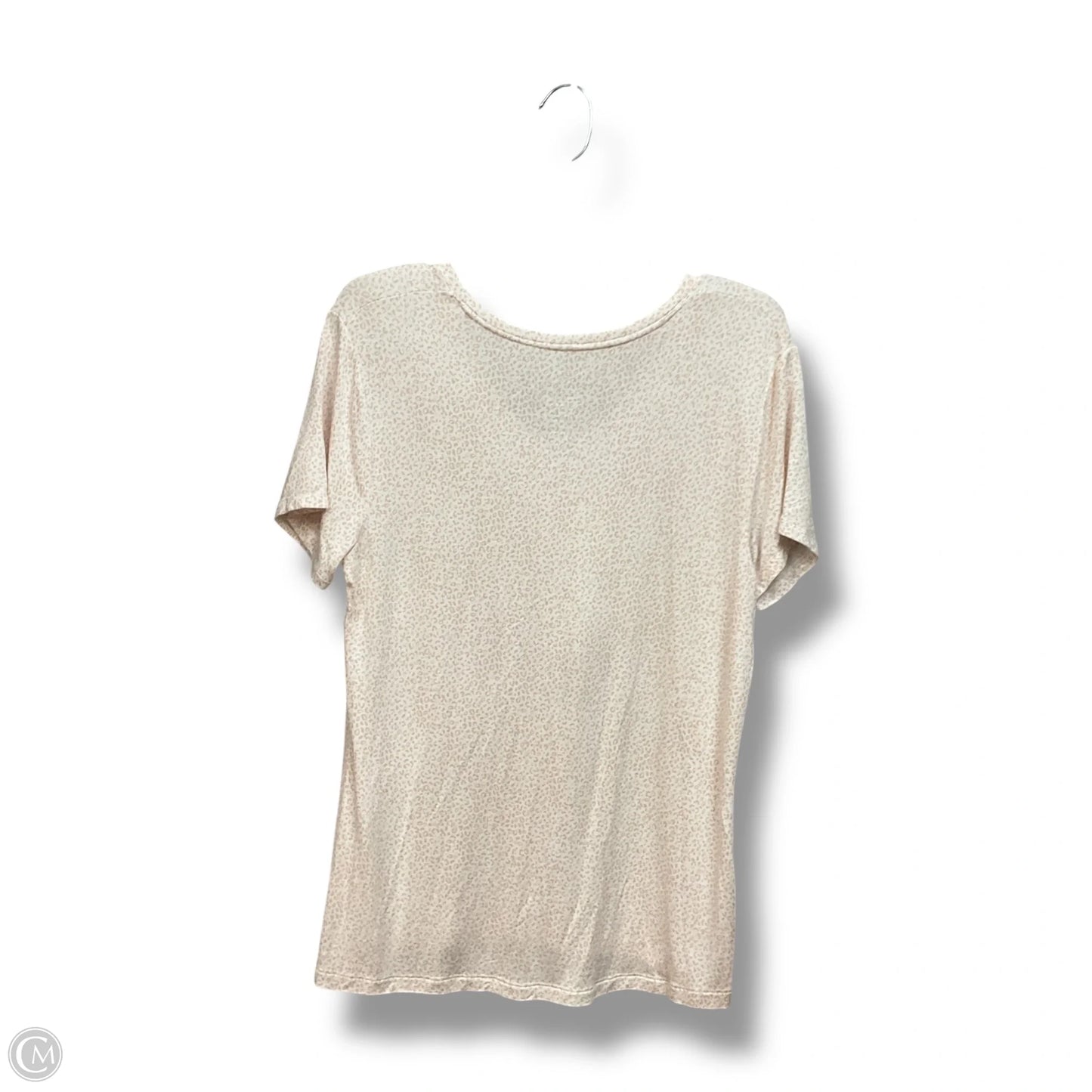 Top Short Sleeve Basic By Nine West Apparel In Animal Print, Size: L