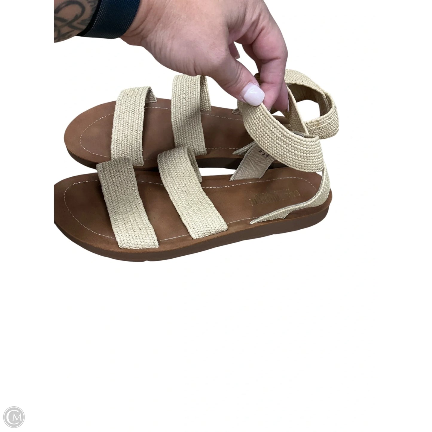 Sandals Flats By Cushionaire In Tan, Size: 9