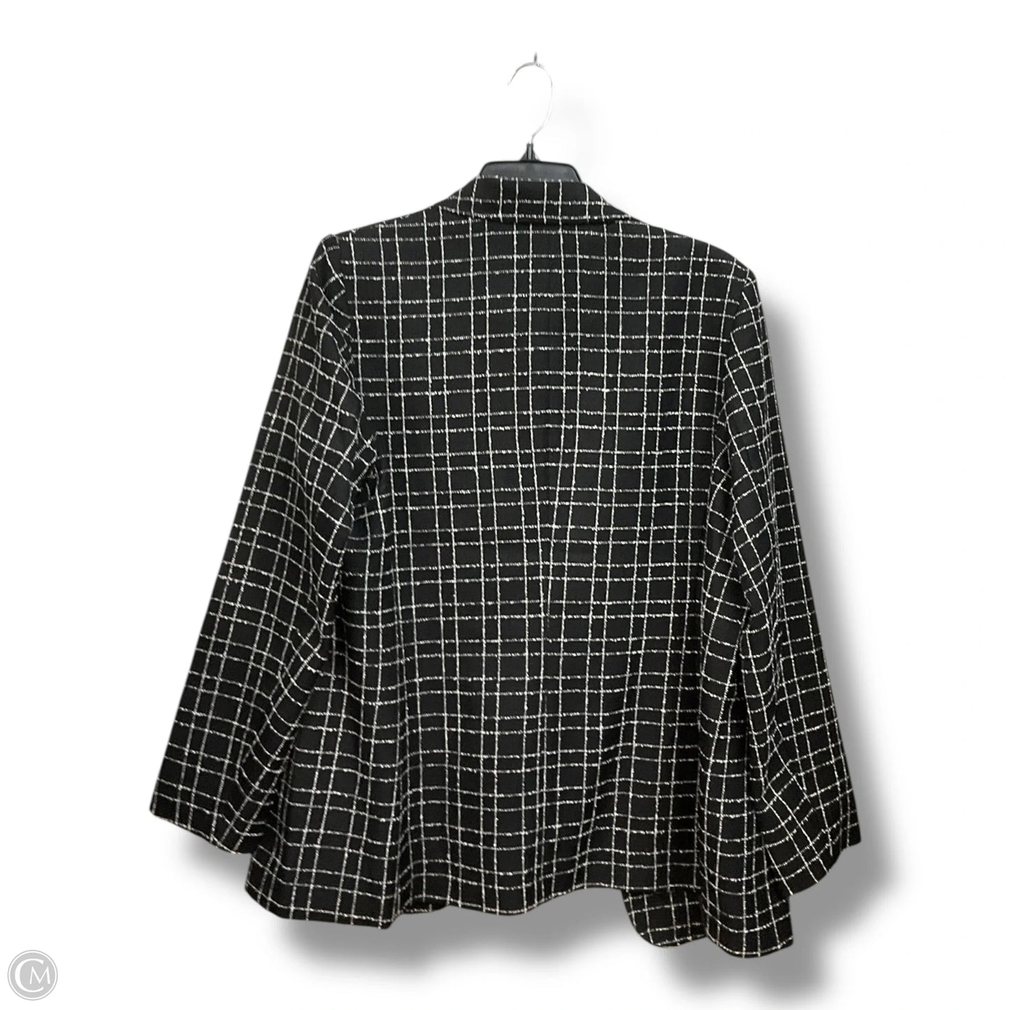 Blazer By Anne Klein In Plaid Pattern, Size: L