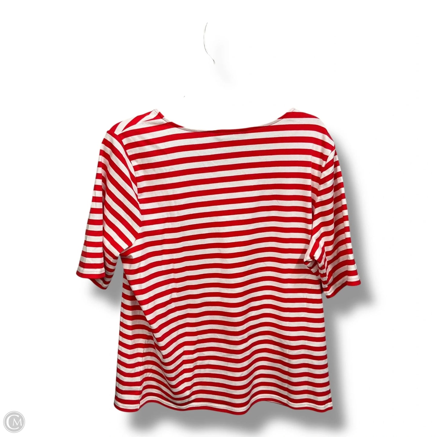 Top Short Sleeve Basic By Lauren By Ralph Lauren In Striped Pattern, Size: 2x
