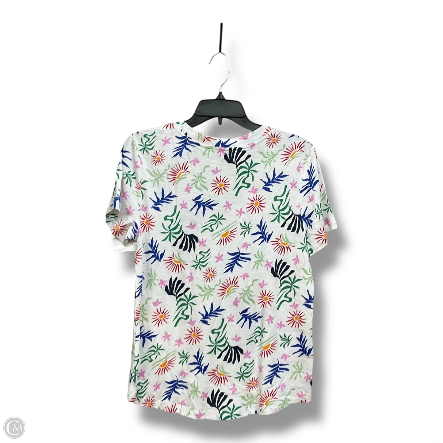 Top Short Sleeve By Loft In Floral Print, Size: M