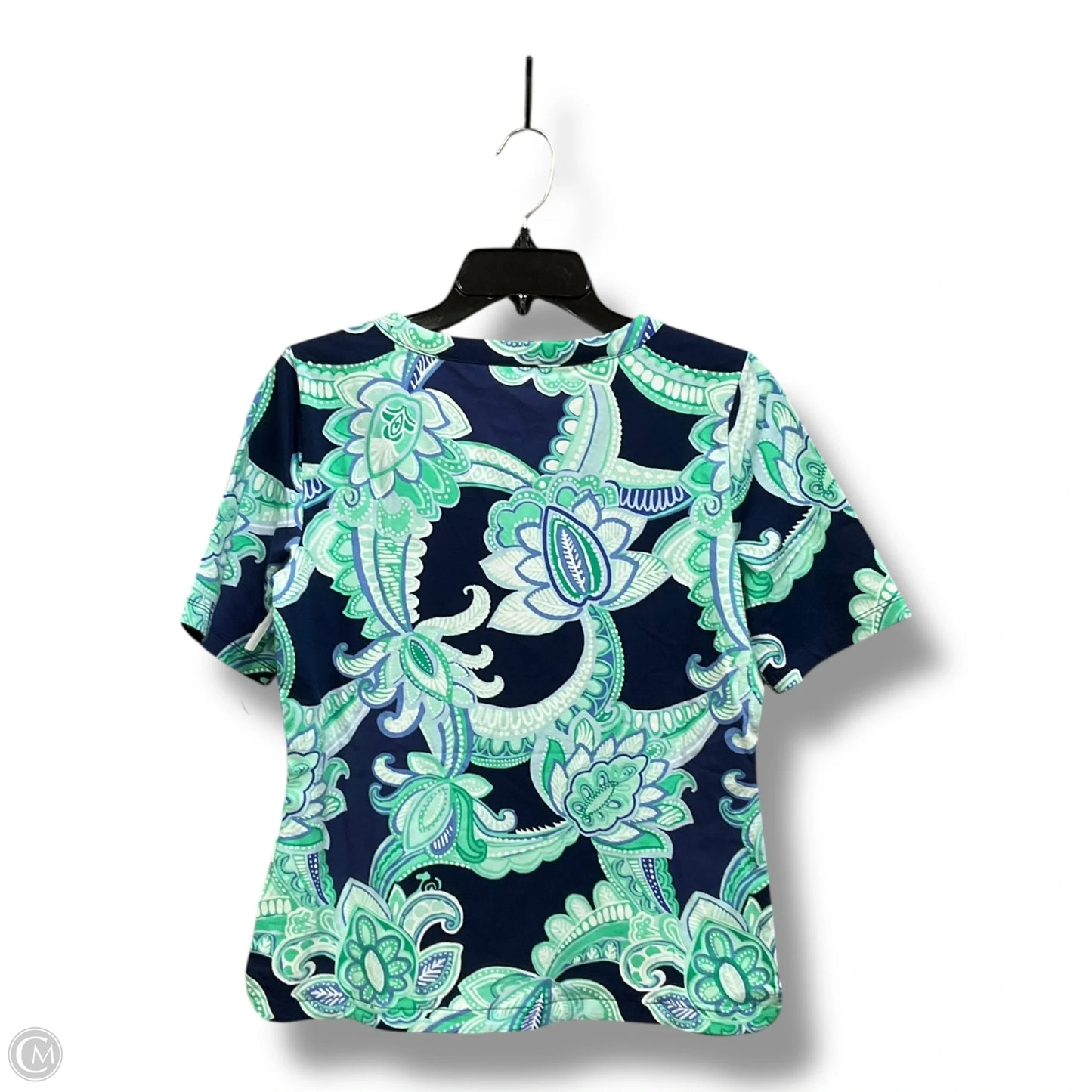 Top Short Sleeve By Talbots In Floral Print, Size: Mp