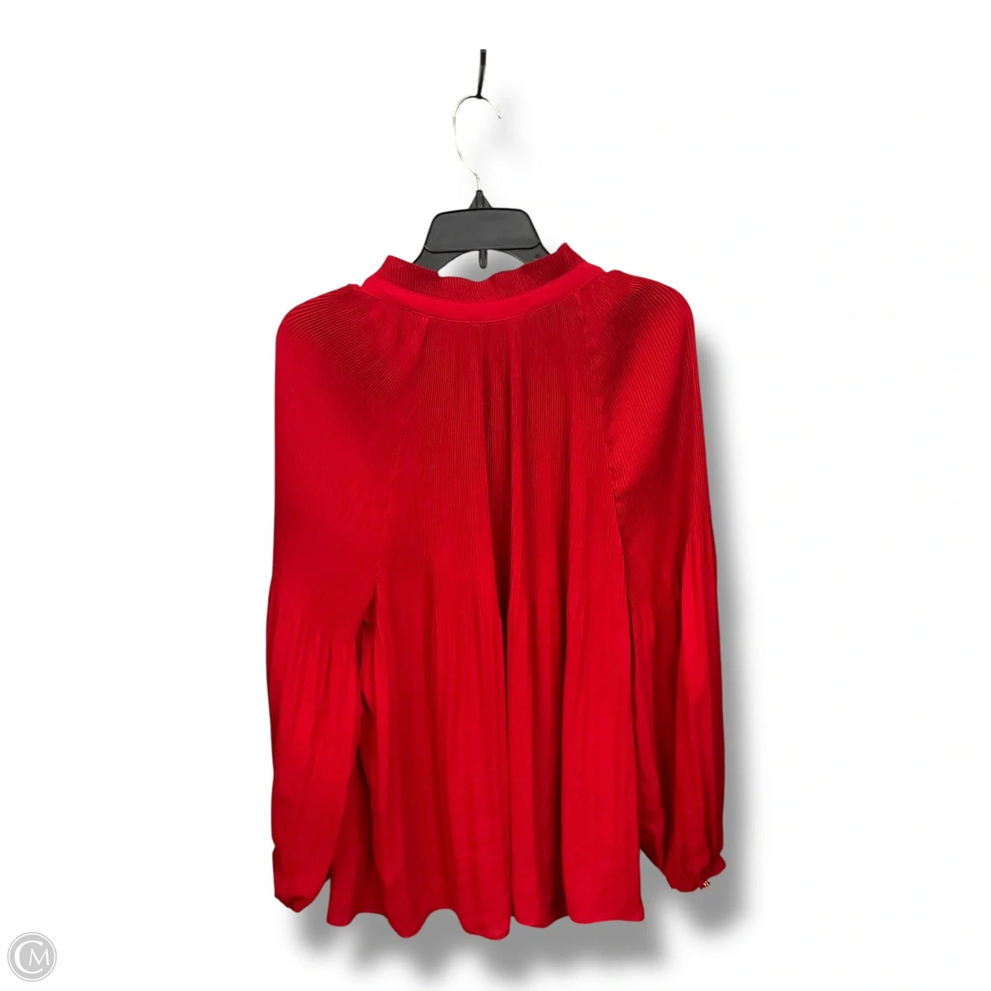 Blouse Long Sleeve By Lauren By Ralph Lauren In Red, Size: 2x