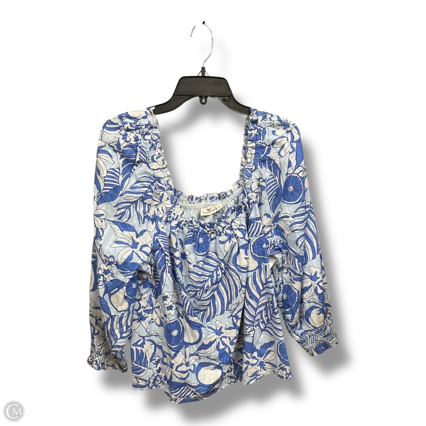 Top Long Sleeve By Vineyard Vines In Floral Print, Size: Xl