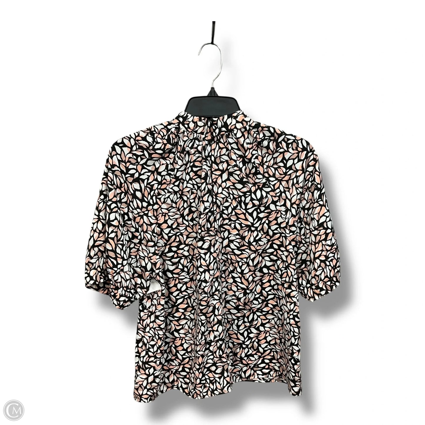 Blouse Short Sleeve By Evereve In Multi-colored, Size: M