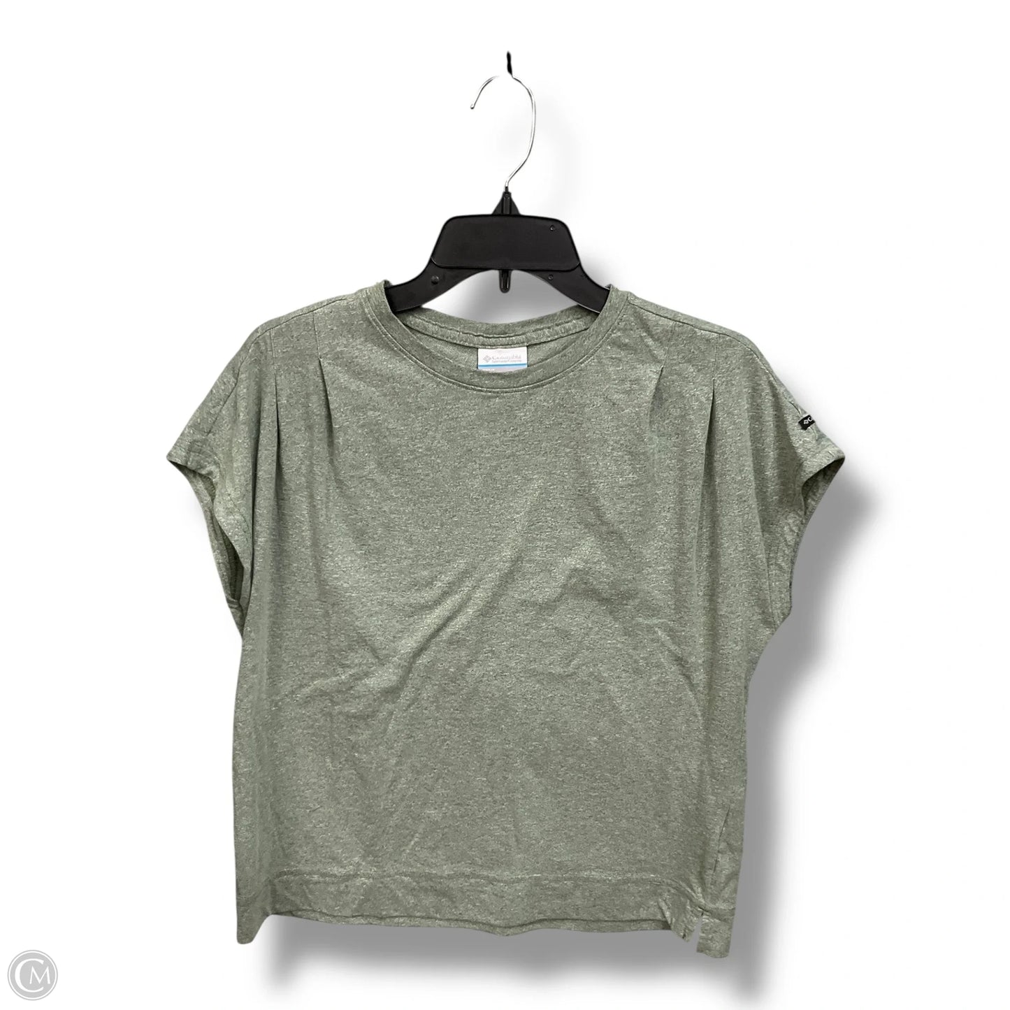 Athletic Top Short Sleeve By Columbia In Green, Size: L
