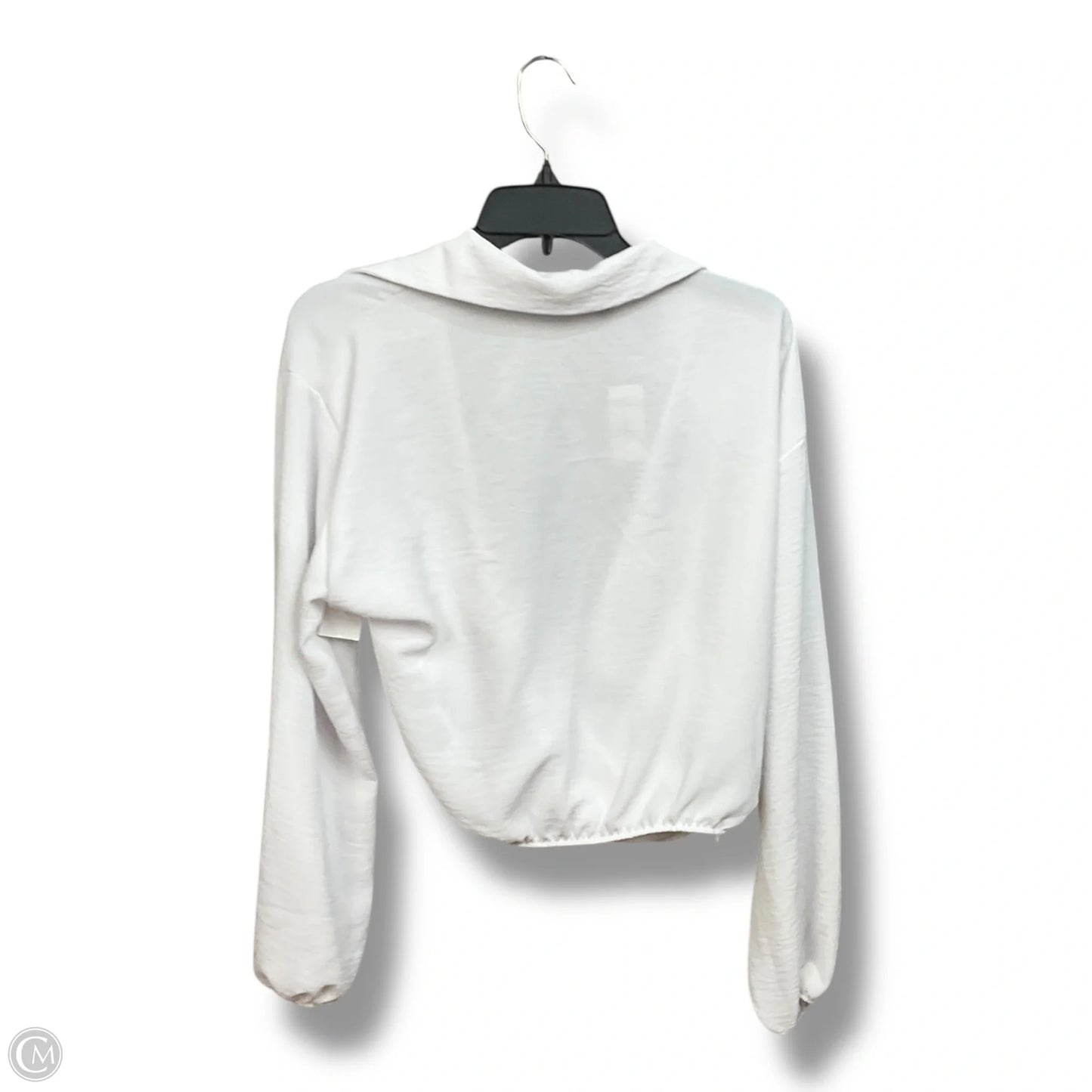 Blouse Long Sleeve By Express In White, Size: M